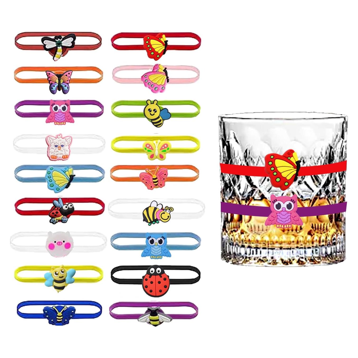 Marcadores de Copas de Vino Ackron 18 Piezas Silicona