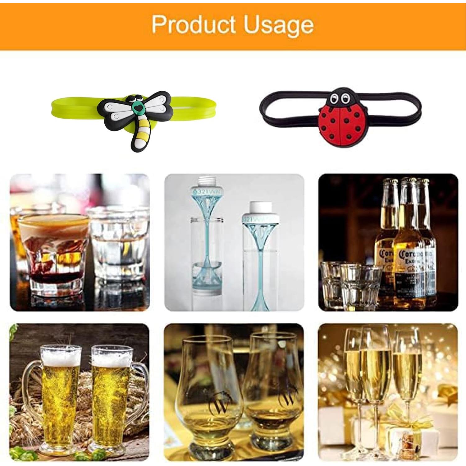 Marcadores de Copas de Vino Ackron 18 Piezas Silicona