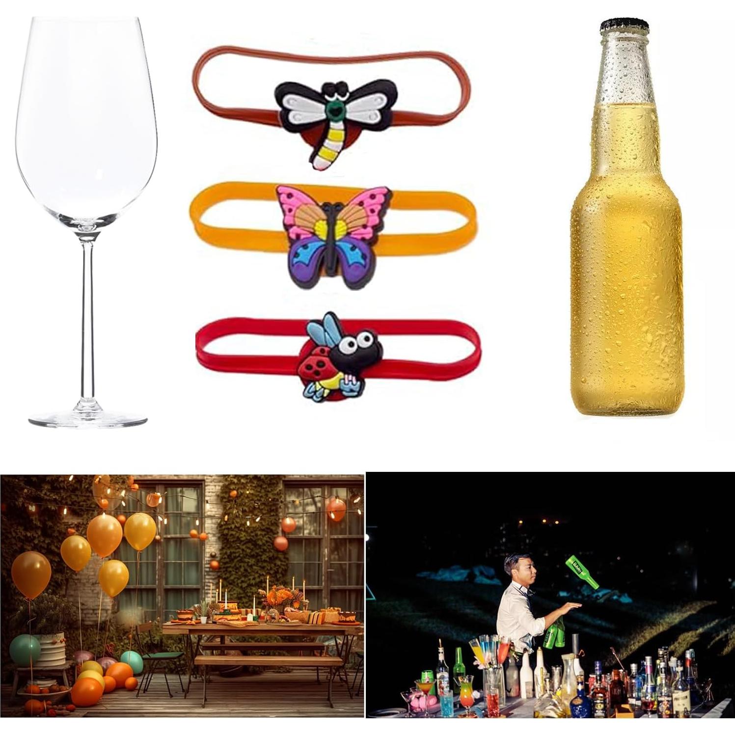 Marcadores de Copas de Vino Ackron 18 Piezas Silicona