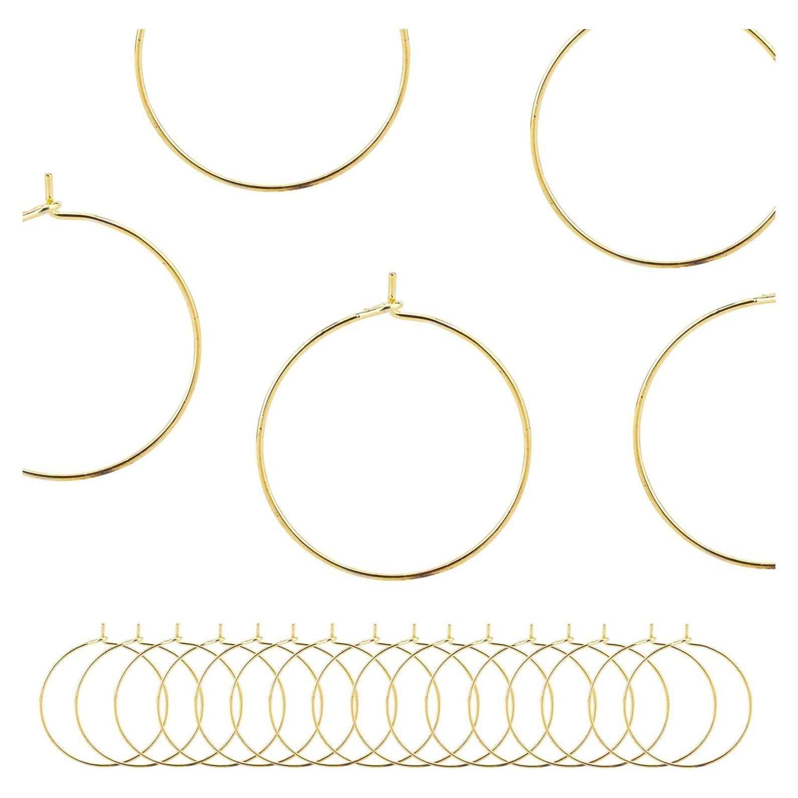 Anillos de Encanto para Copas de Vino BEADNOVA 120pcs Dorado 25mm