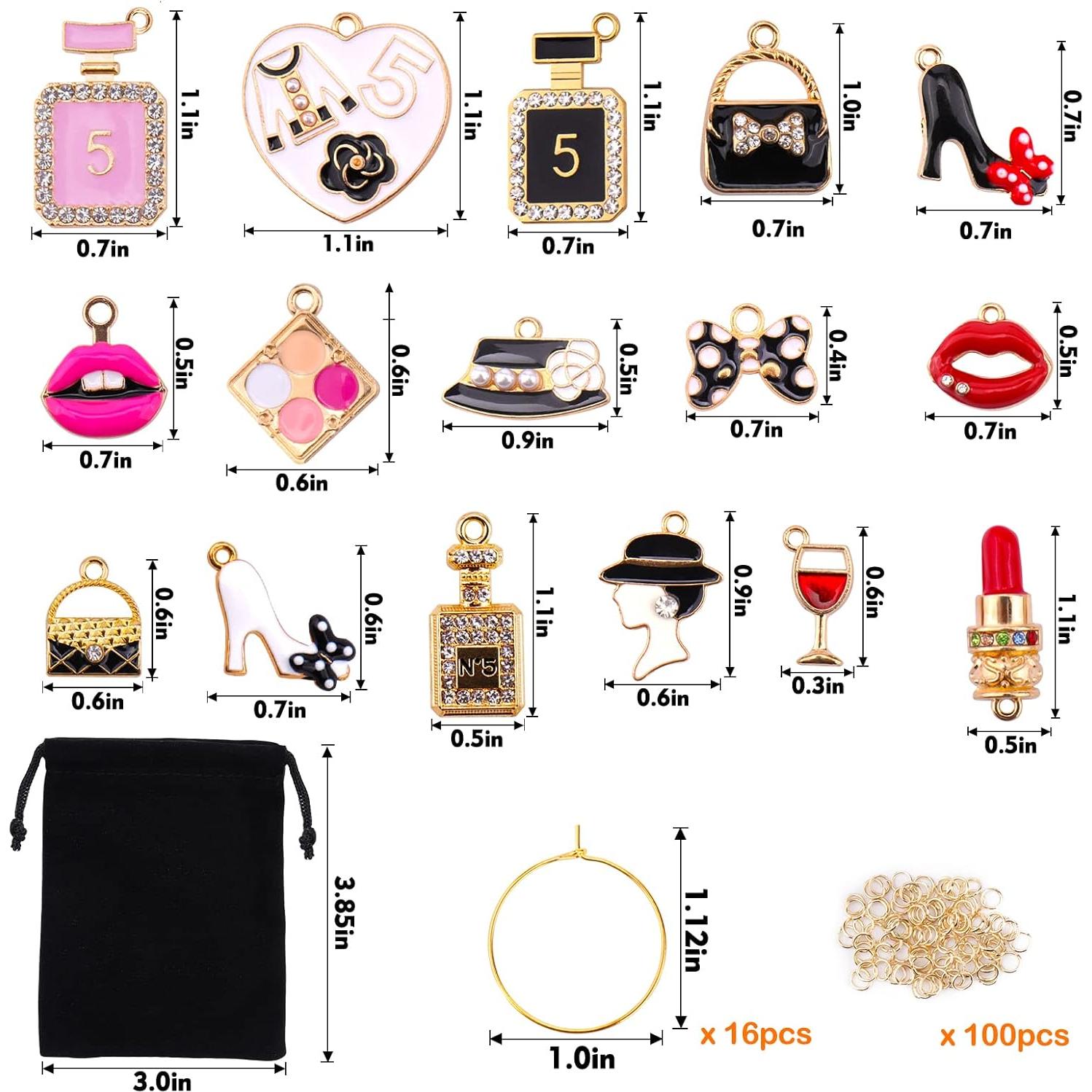 Encantos para Copas de Vino AIERSA - 16 Marcadores Dorados