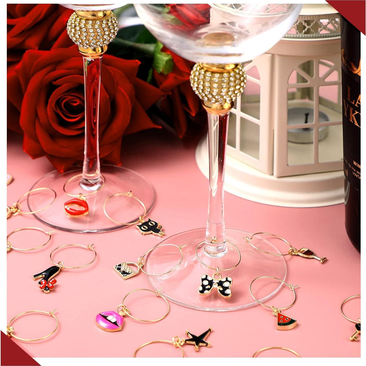 Marcadores de Copas de Vino Junkin 24 Piezas Estilo Bonito