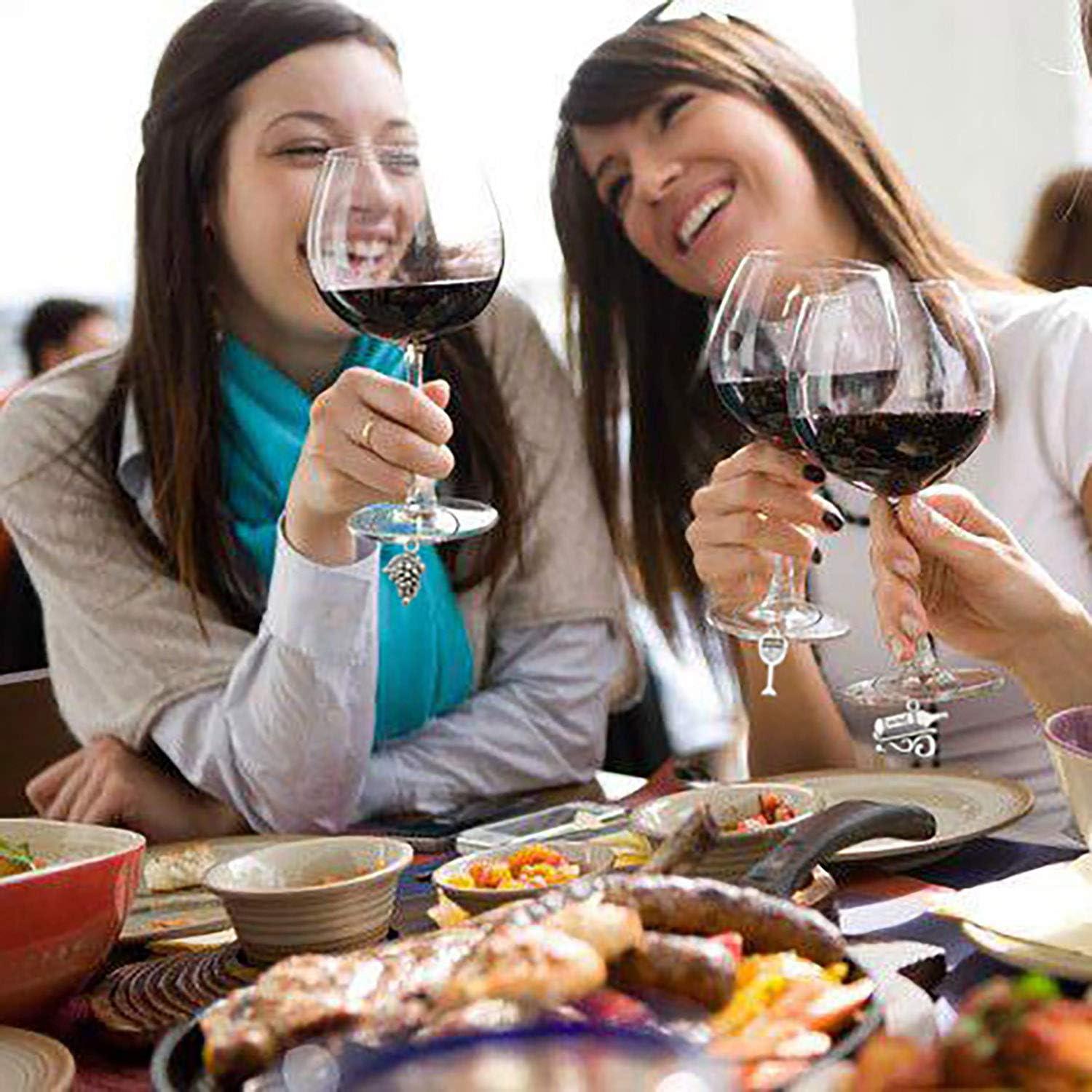 WOCRAFT Charms para Copas de Vino - 50 Piezas de Acero Inoxidable