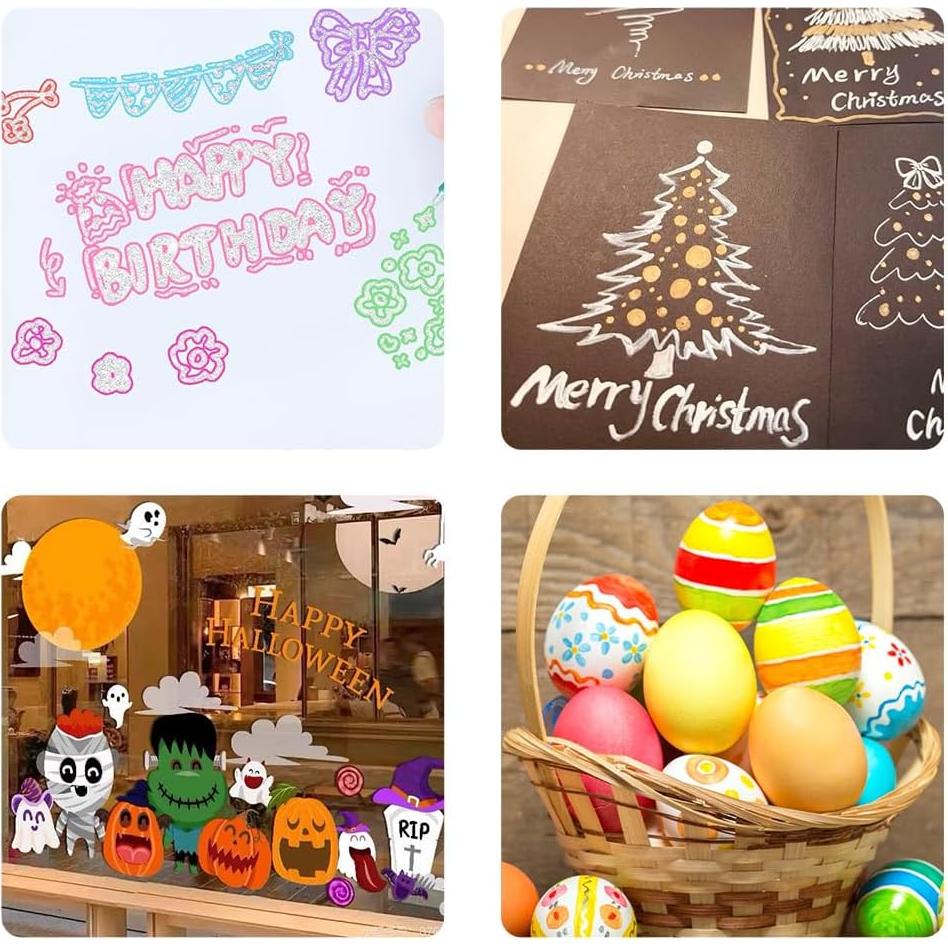 Marcadores Brillantes TRANSON 12 Colores Metalizados para Dibujo