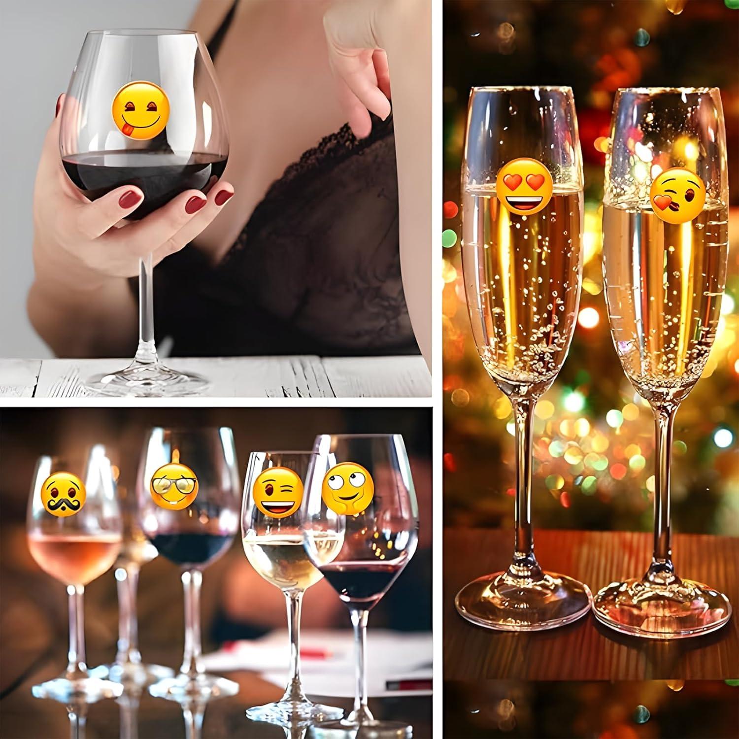 Pegatinas Emoji Reutilizables MORCART - 84 Piezas para Bebidas