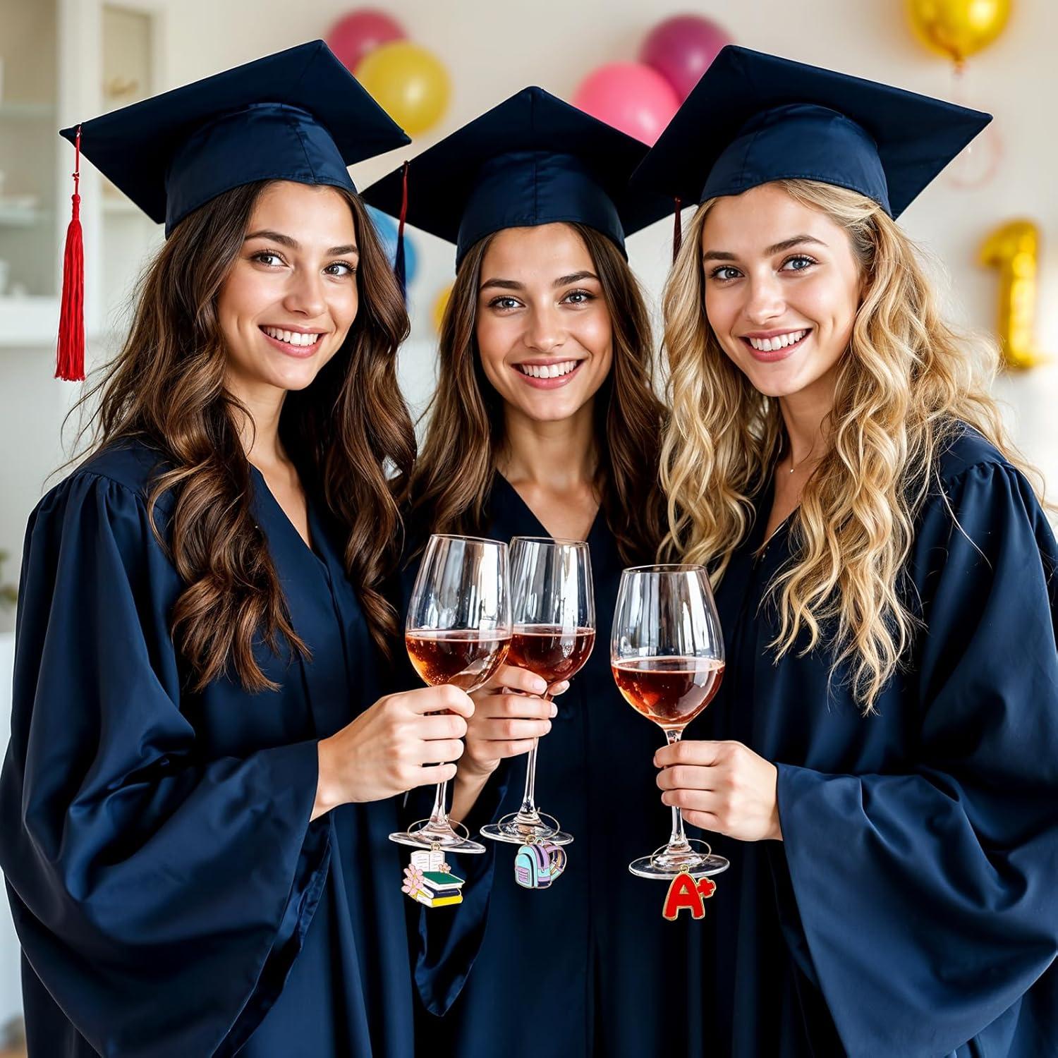 Marcadores de Copas de Vino Megitzuu 30PCS Graduación