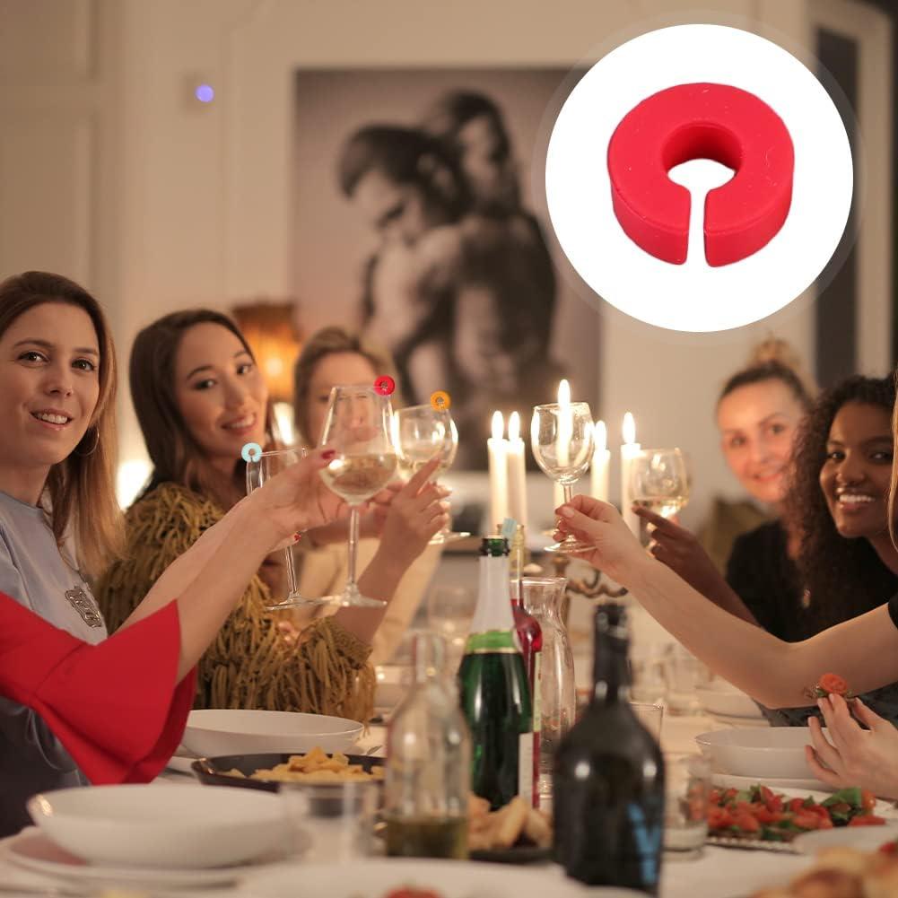 48 Marcadores de Bebidas de Silicona Multicolor QWLWBU