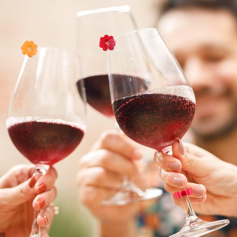 48 Marcadores de Bebidas de Silicona Multicolor QWLWBU