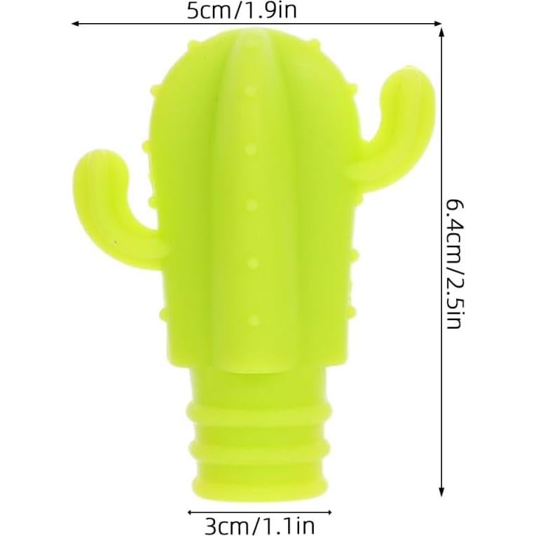 Juego de Tapones de Vino DOITOOL 7 Pcs Silicona Cactus