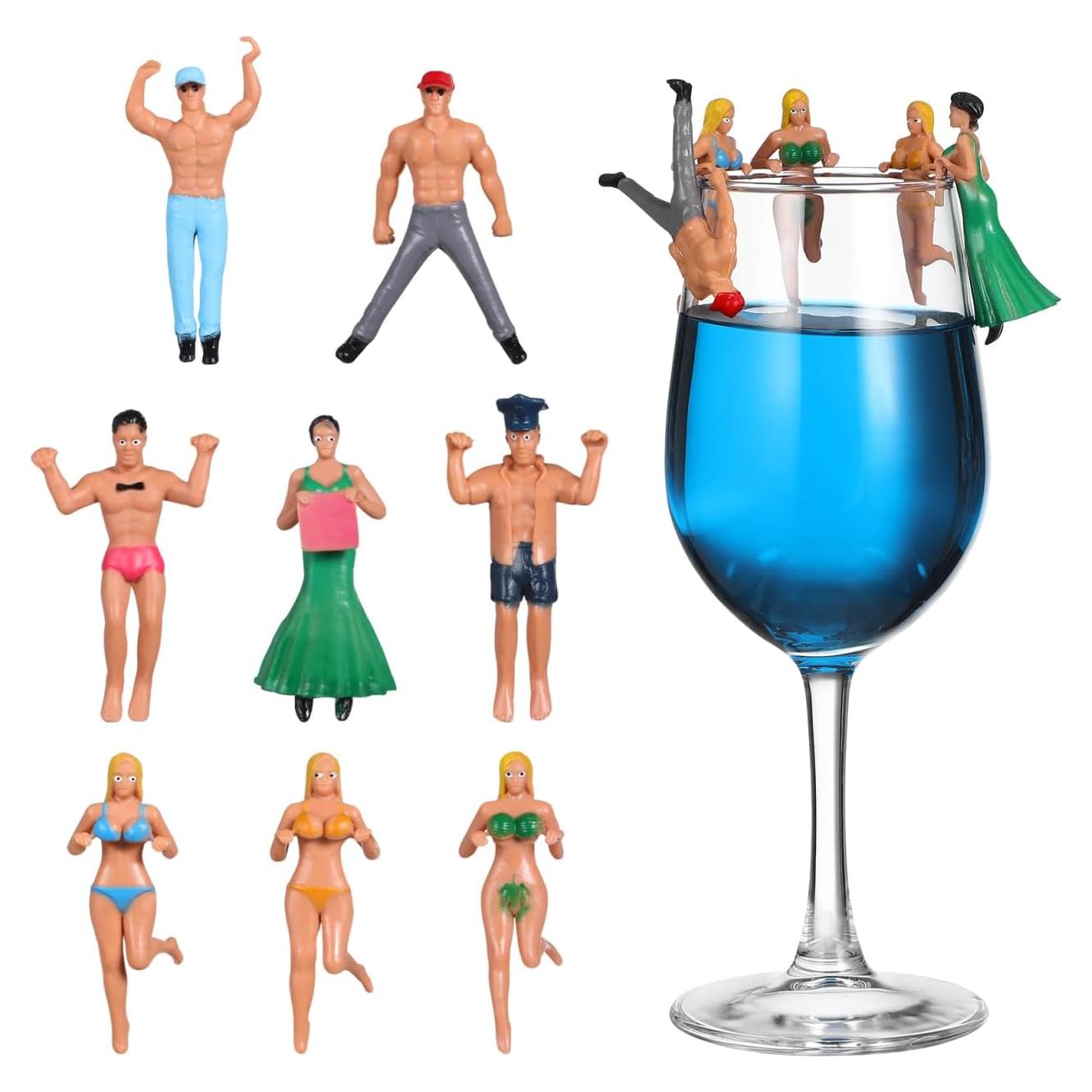 Marcadores de Bebida Toyvian PVC Reutilizables 8pcs Estilo Aleatorio