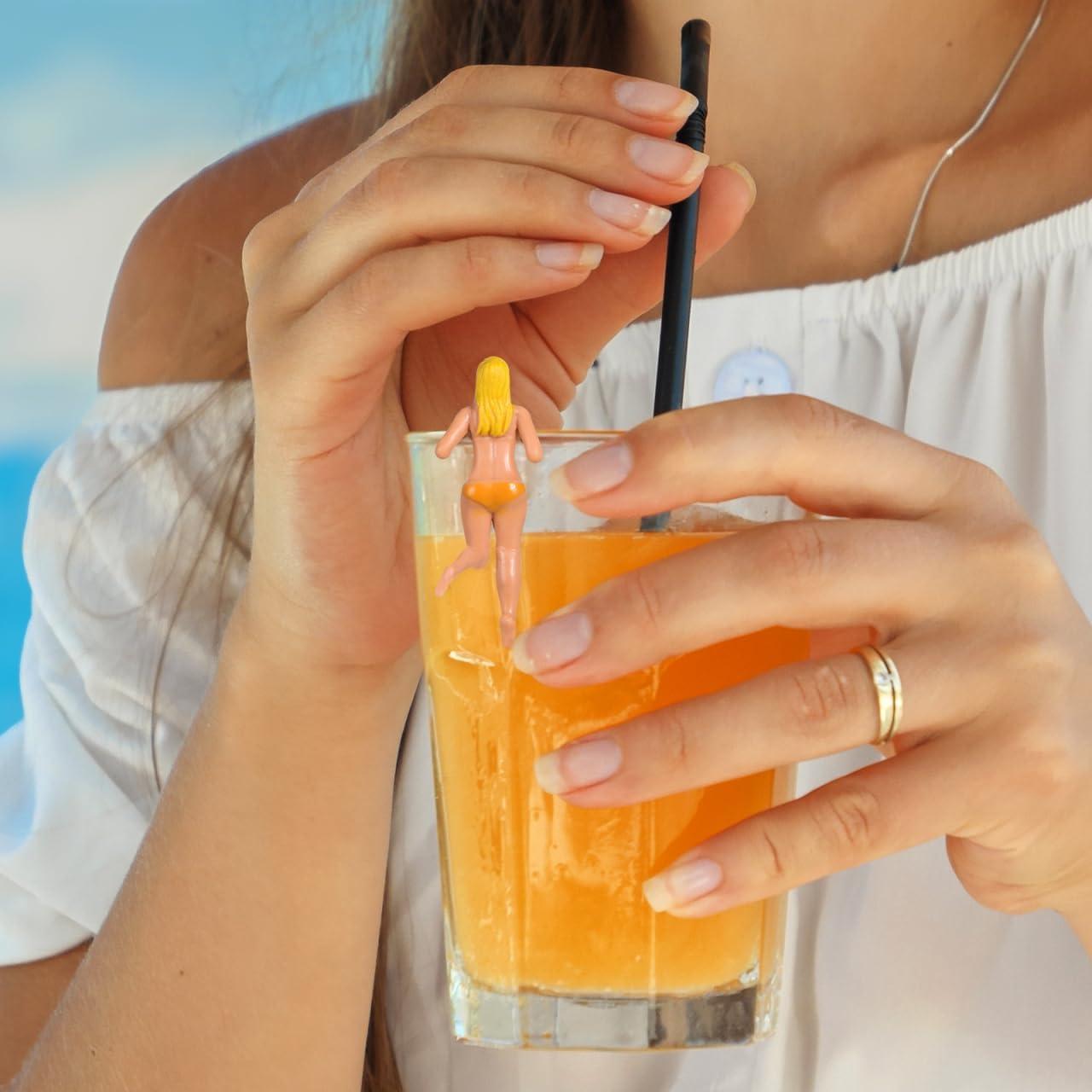 Marcadores de Bebida Toyvian PVC Reutilizables 8pcs Estilo Aleatorio