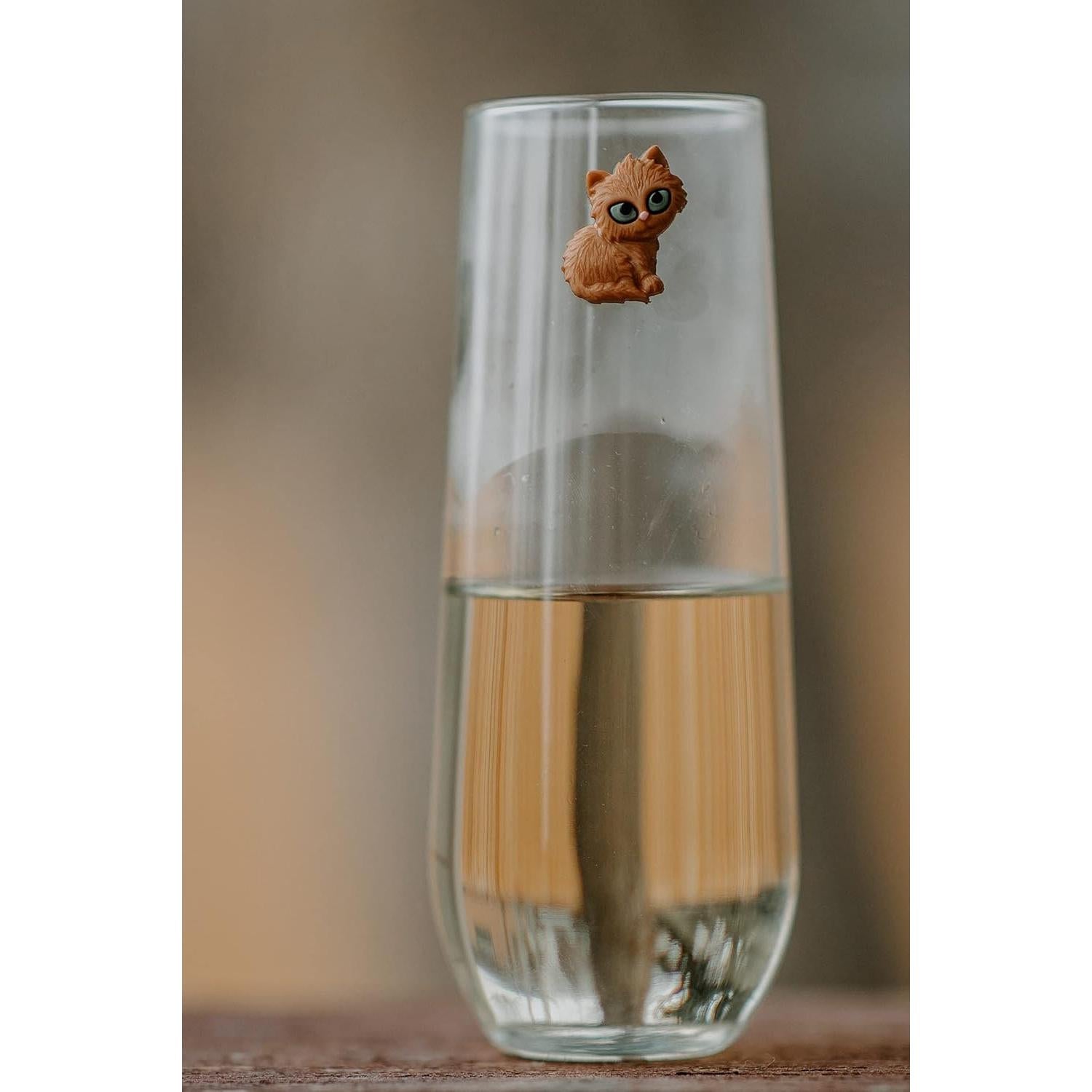 Encantos Magnéticos para Vino Simply Charmed - Set de 6 Gatos