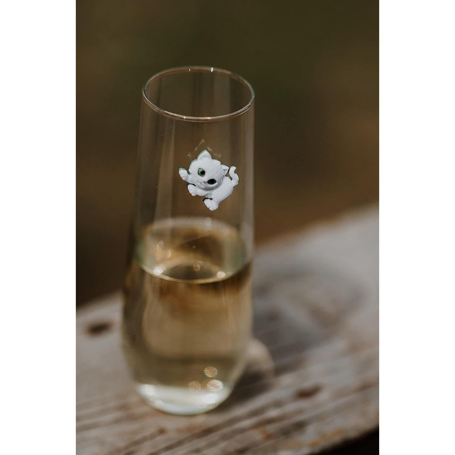 Encantos Magnéticos para Vino Simply Charmed - Set de 6 Gatos