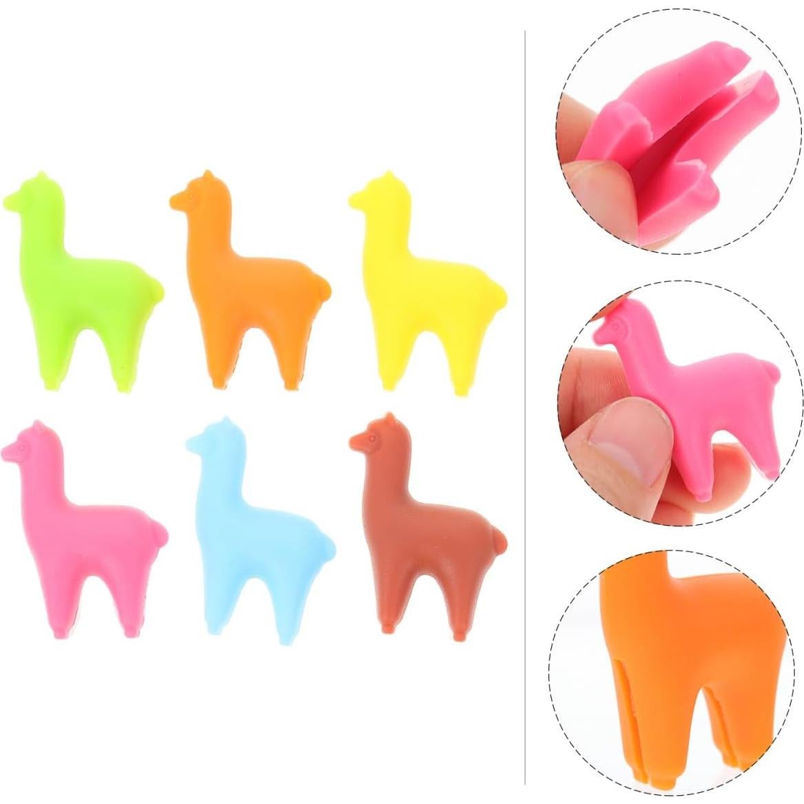 6 Marcadores de Copas de Vino Silicona Hemoton Coloridos