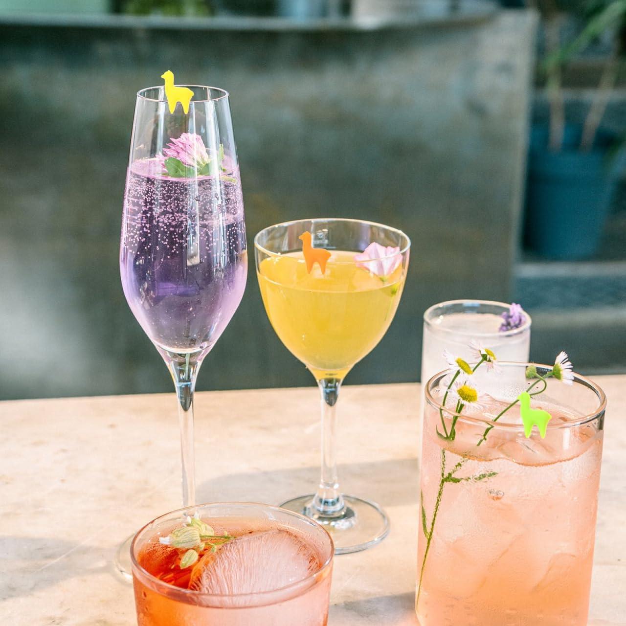 6 Marcadores de Copas de Vino Silicona Hemoton Coloridos