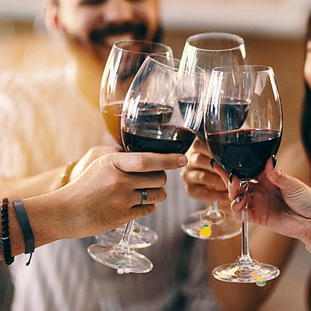 PLIGREAT 38 Piezas Encantos para Copas de Vino Fruta