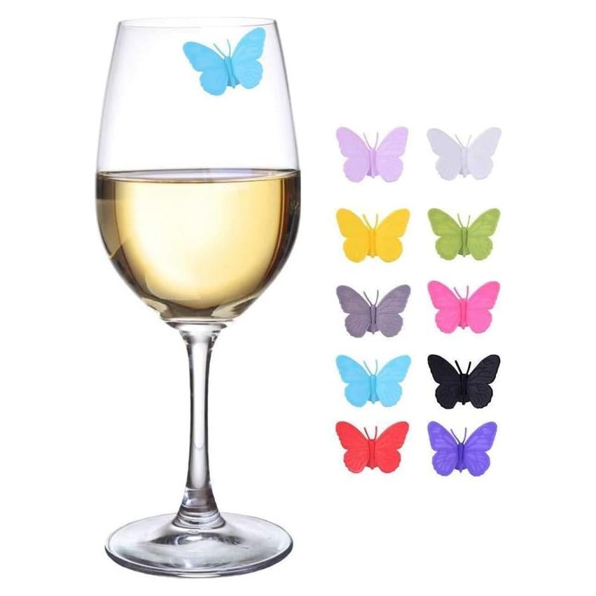 Juego de 10 Marcadores de Silicona para Copas de Vino RUITASA
