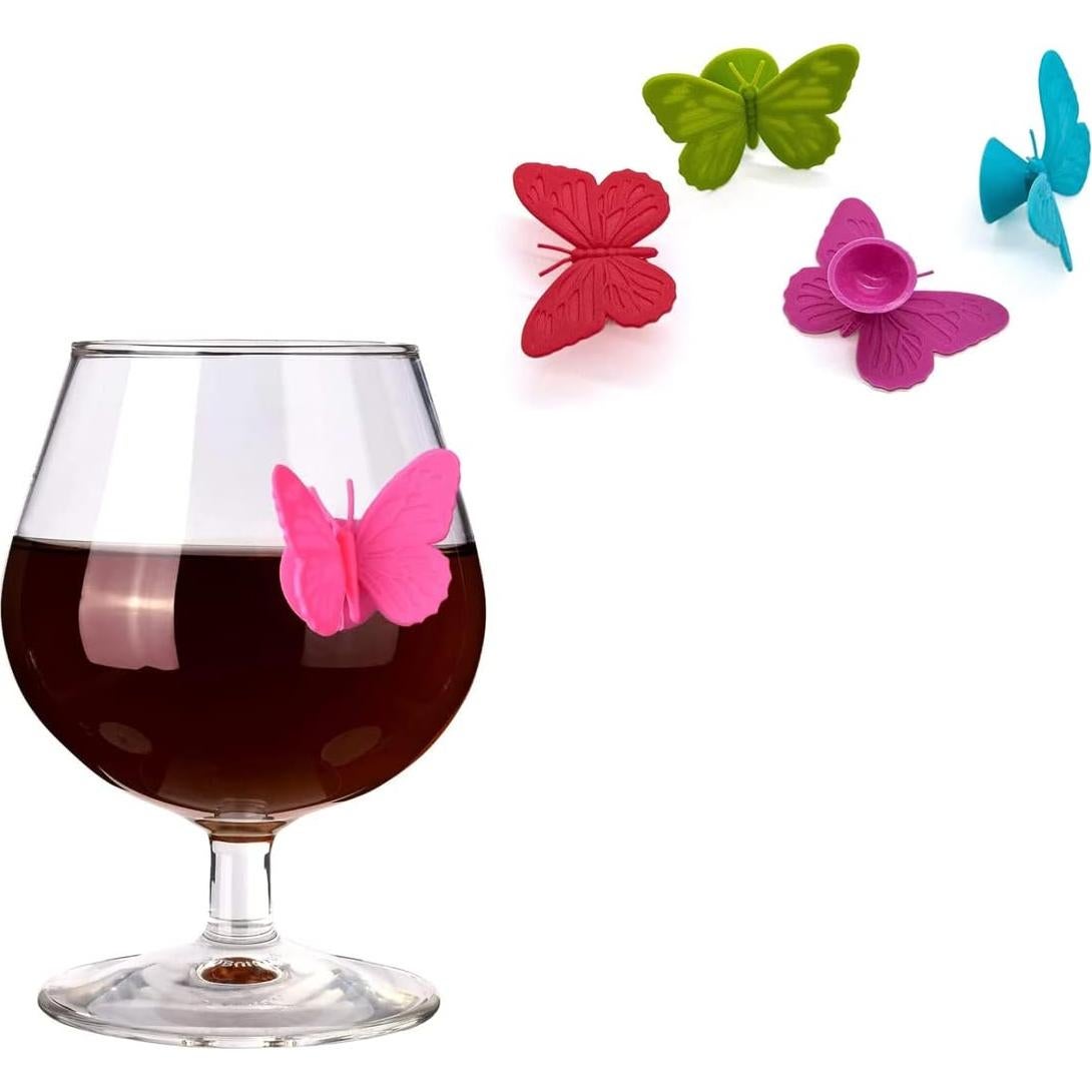 Juego de 10 Marcadores de Silicona para Copas de Vino RUITASA