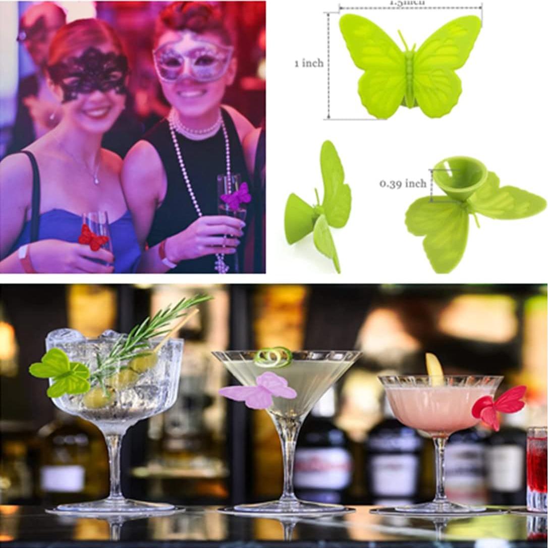 Juego de 10 Marcadores de Silicona para Copas de Vino RUITASA