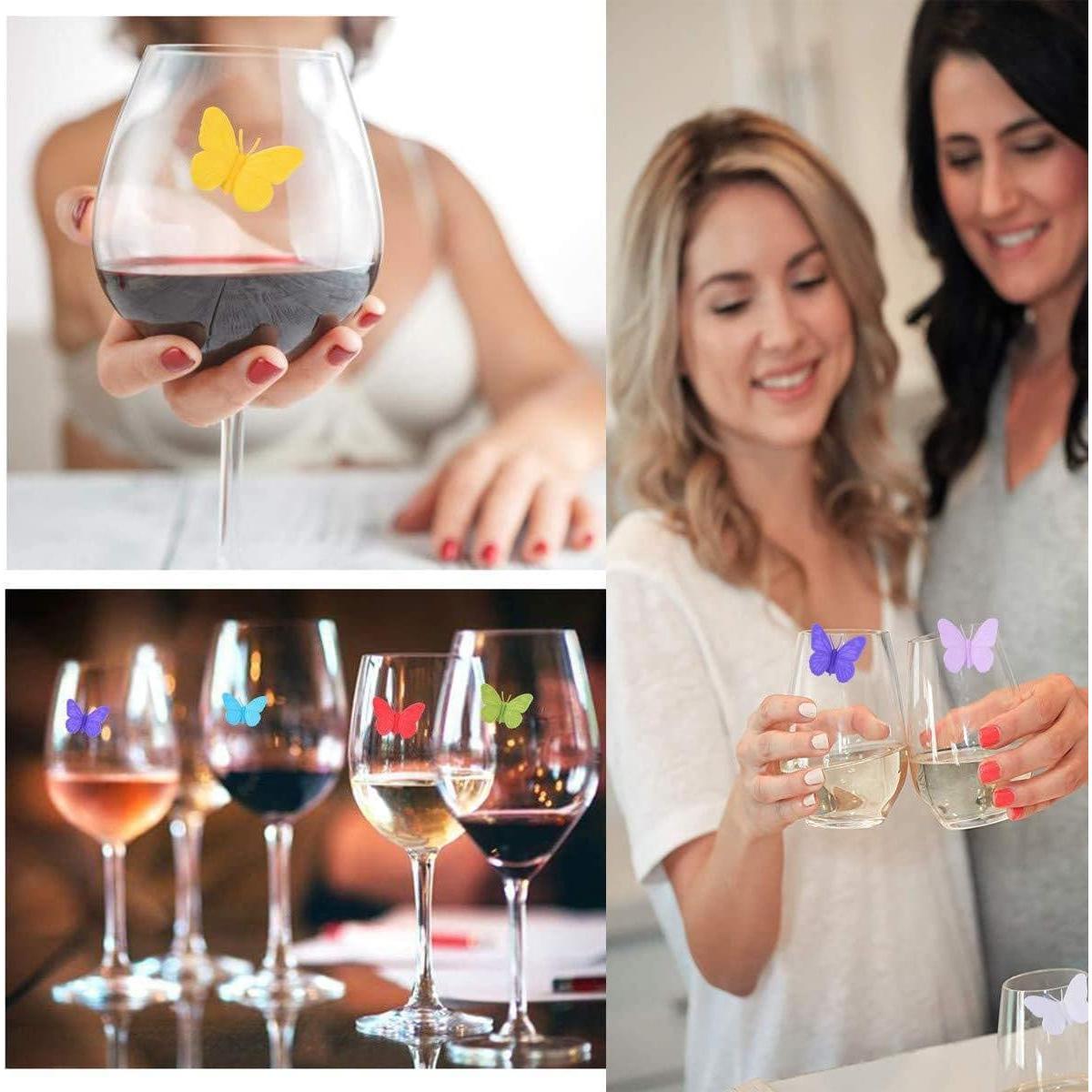 Juego de 10 Marcadores de Silicona para Copas de Vino RUITASA