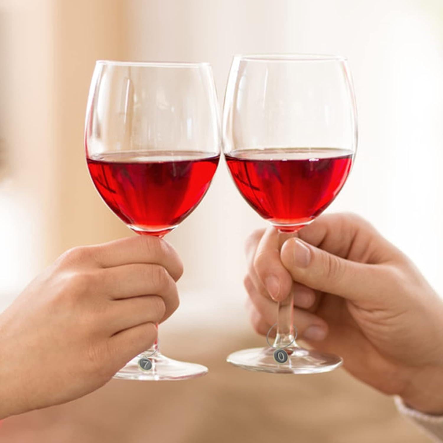 Marcadores de Copas de Vino Linkidea, Set de 10 Anillos 25mm