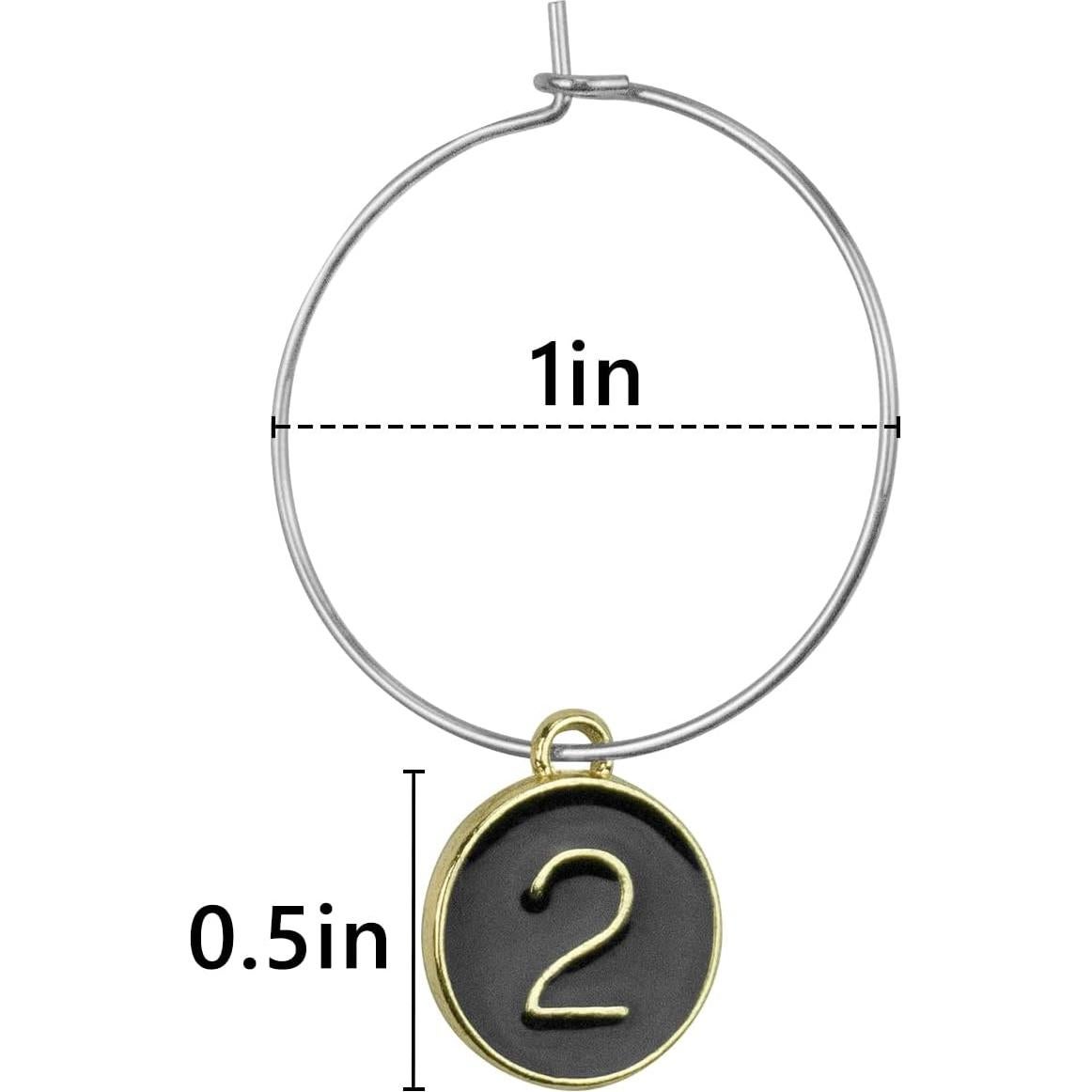 Marcadores de Copas de Vino Linkidea, Set de 10 Anillos 25mm