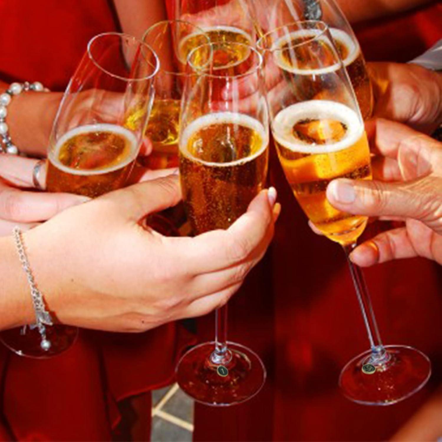 Marcadores de Copas de Vino Linkidea, Set de 10 Anillos 25mm