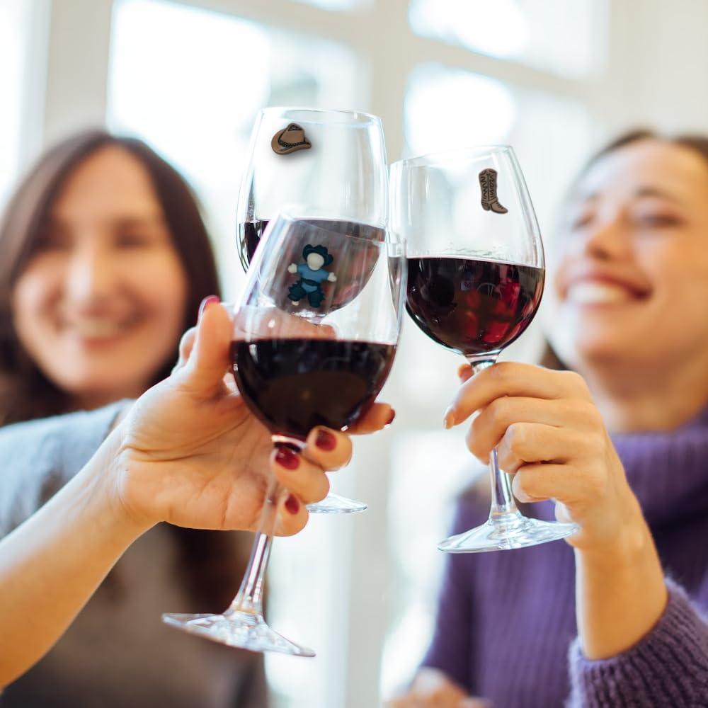 Set de 6 Encantos Magnéticos de Vino Triple Corona - Caballo, Bota, Sombrero