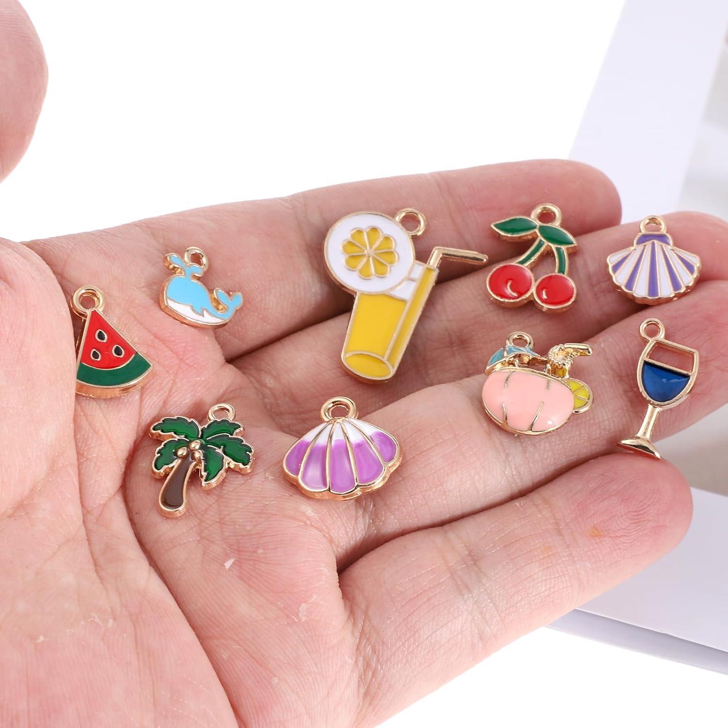 Kit de 24 Encantos de Playa Grevosea para Joyería y Copas