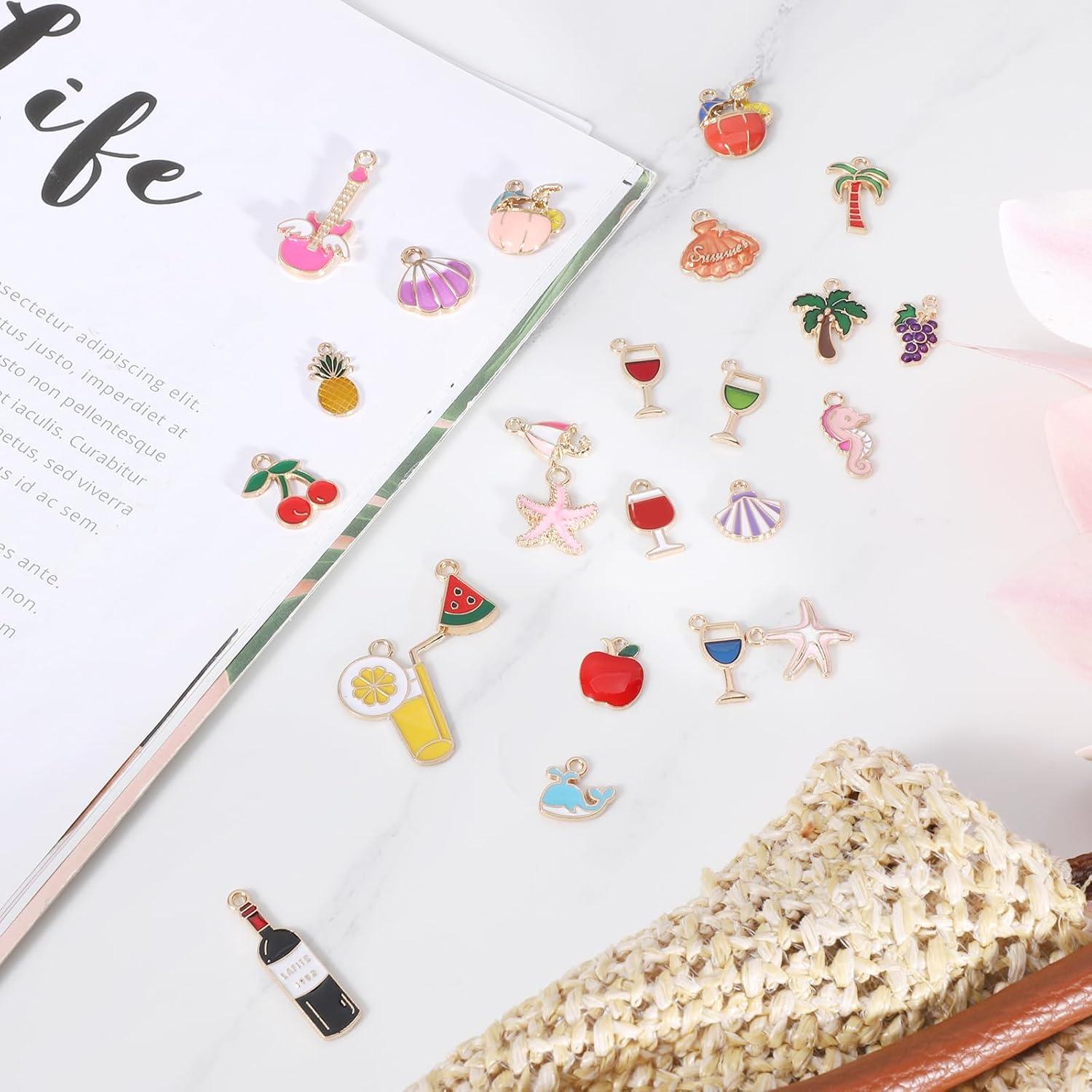 Kit de 24 Encantos de Playa Grevosea para Joyería y Copas