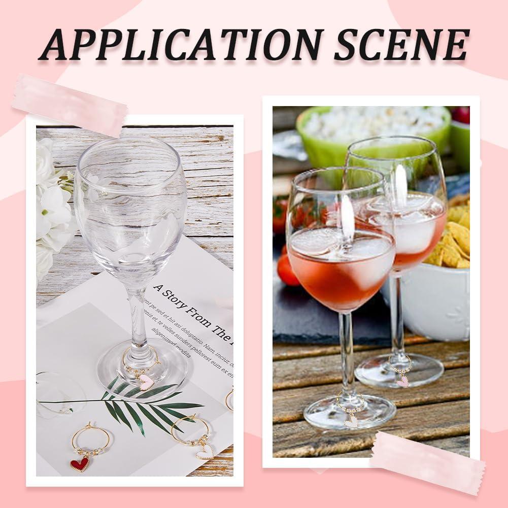 Marcadores de Vino SUNNYCLUE 8 Pcs Corazón San Valentín