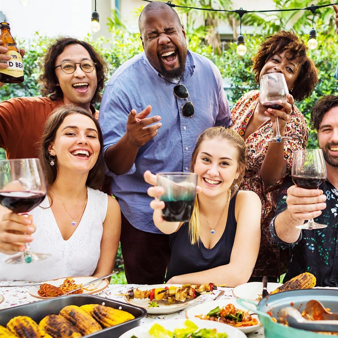 Marcadores de Copas de Vino ELANE 20 Pcs Coloridos