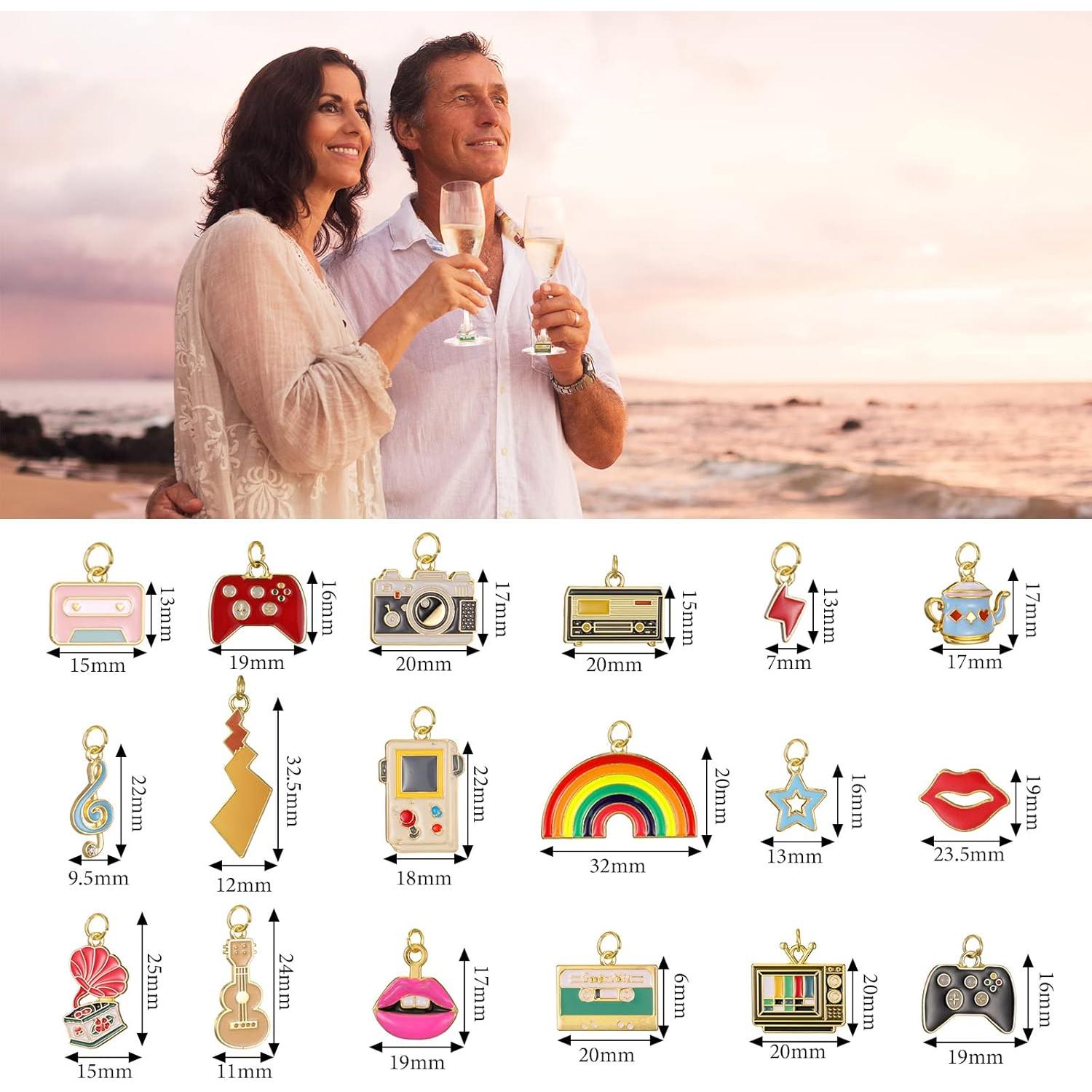 Juego de 18 Charms para Copas de Vino Vintage Lauwell