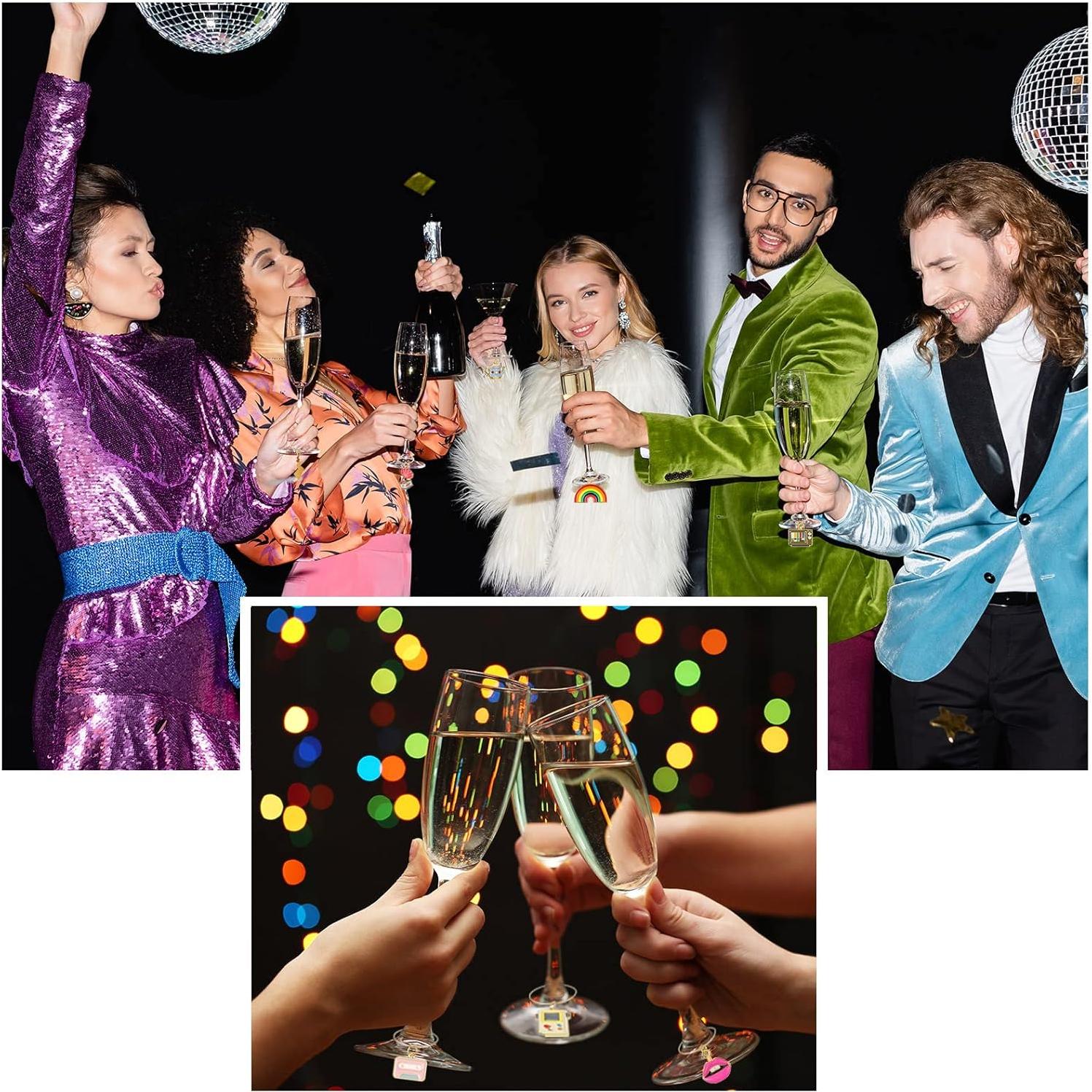 Juego de 18 Charms para Copas de Vino Vintage Lauwell