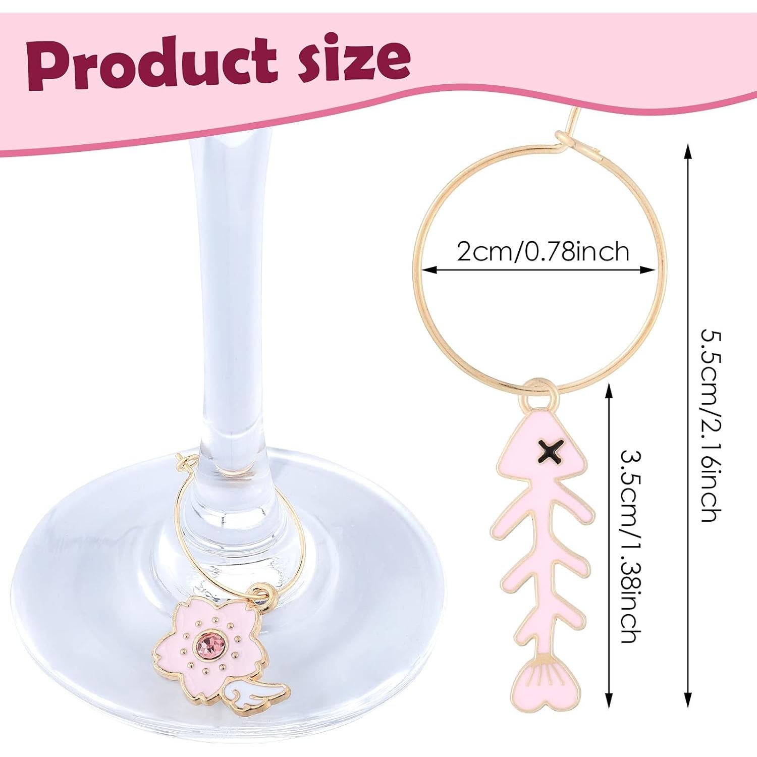 Hicarer 31 Set Encantos para Copas de Vino - Marcadores Divertidos