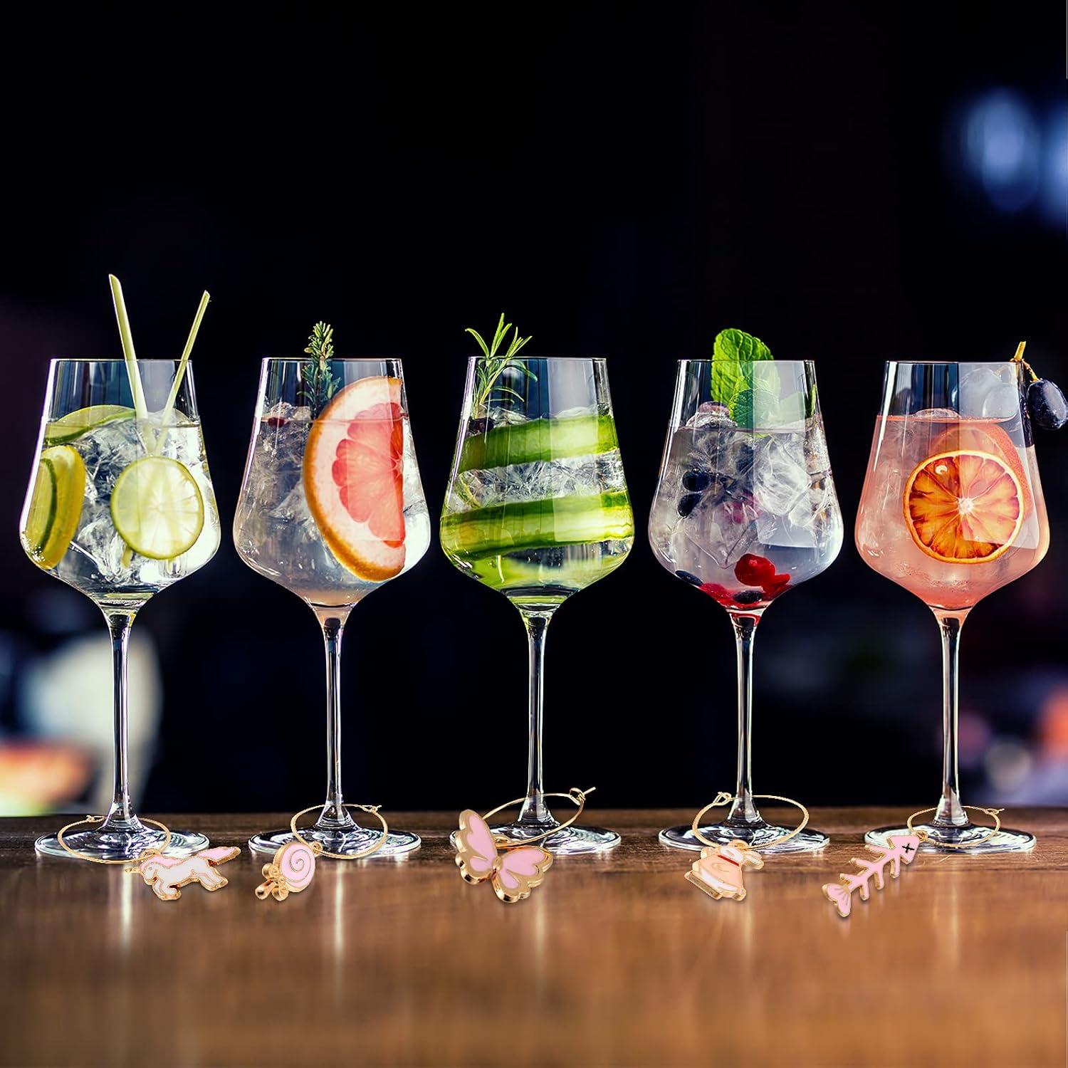 Hicarer 31 Set Encantos para Copas de Vino - Marcadores Divertidos