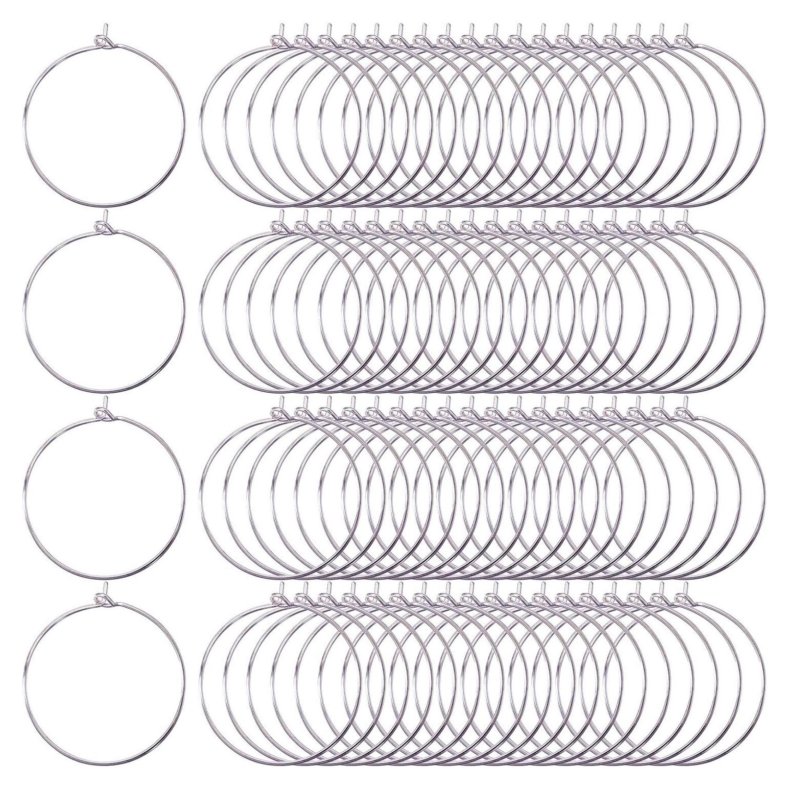 300 Anillos de Encanto para Copas de Vino Onwon DIY Plateados