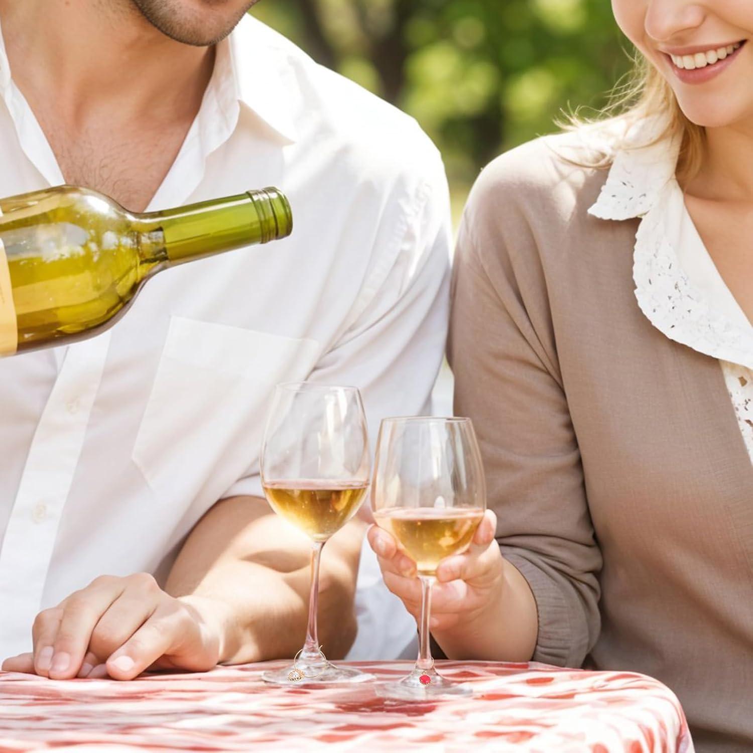 20 Encantos para Copas de Vino Tyqour - Marcadores Oceánicos