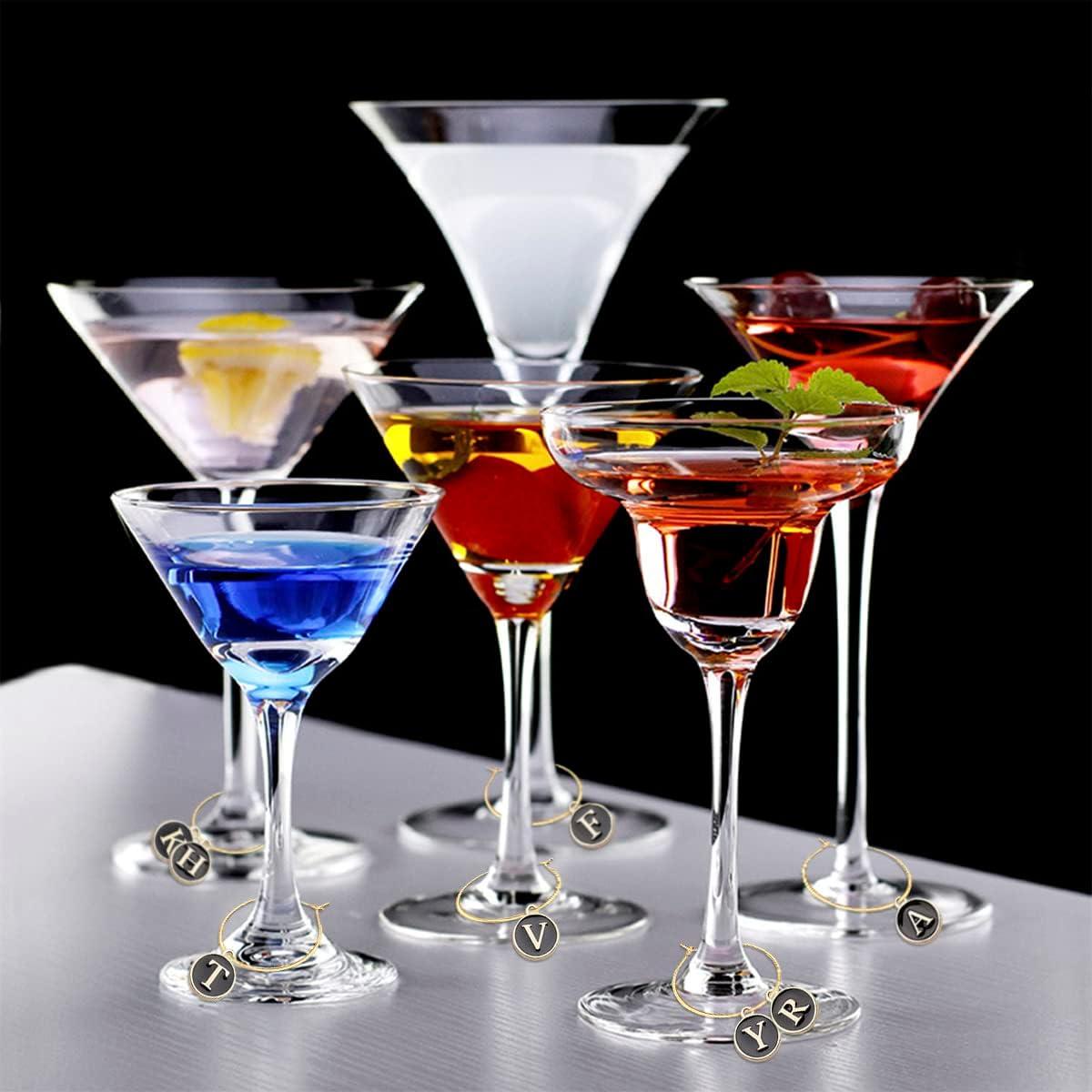 REDANHA 56 Piezas Etiquetas Alfabéticas y Anillos para Copas