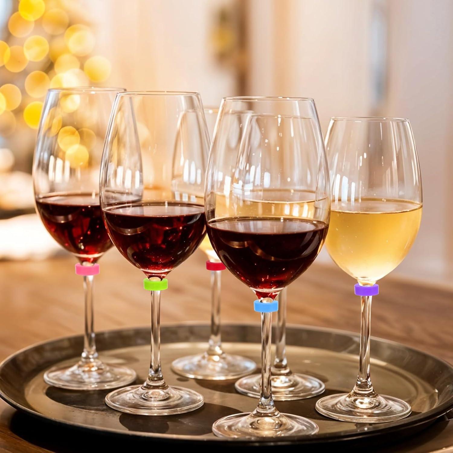 Marcadores de Copas de Vino Oruola 36pcs Silicona Reutilizables