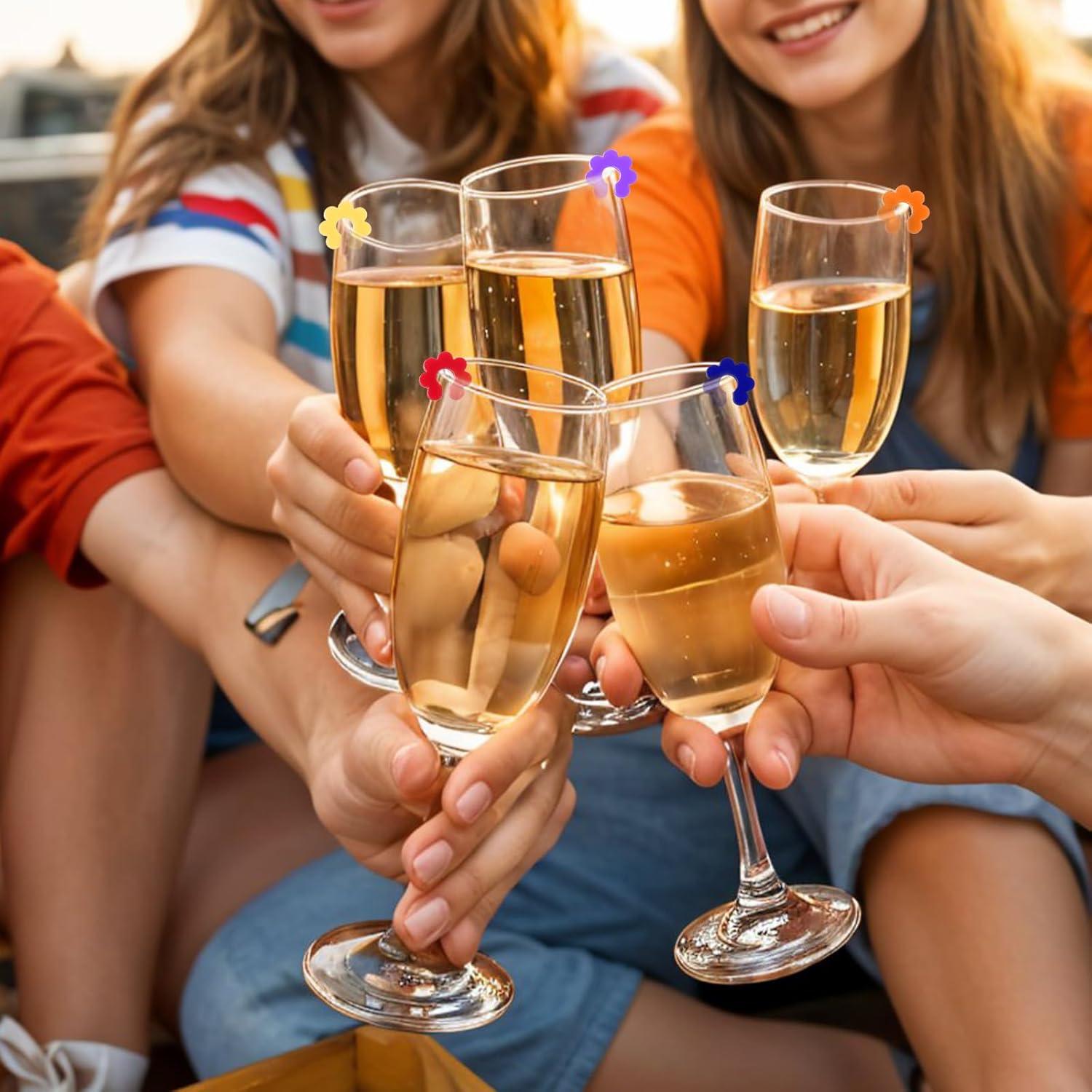 Marcadores de Copas de Vino Oruola 36pcs Silicona Reutilizables