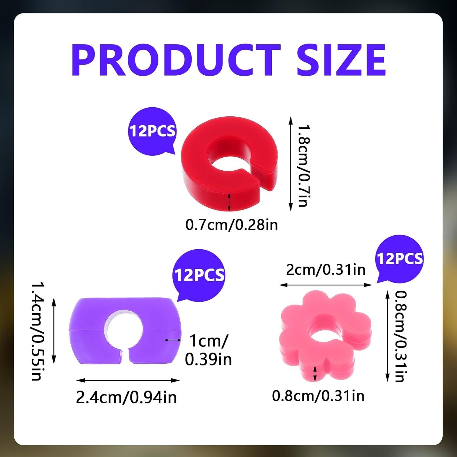 Marcadores de Copas de Vino Oruola 36pcs Silicona Reutilizables