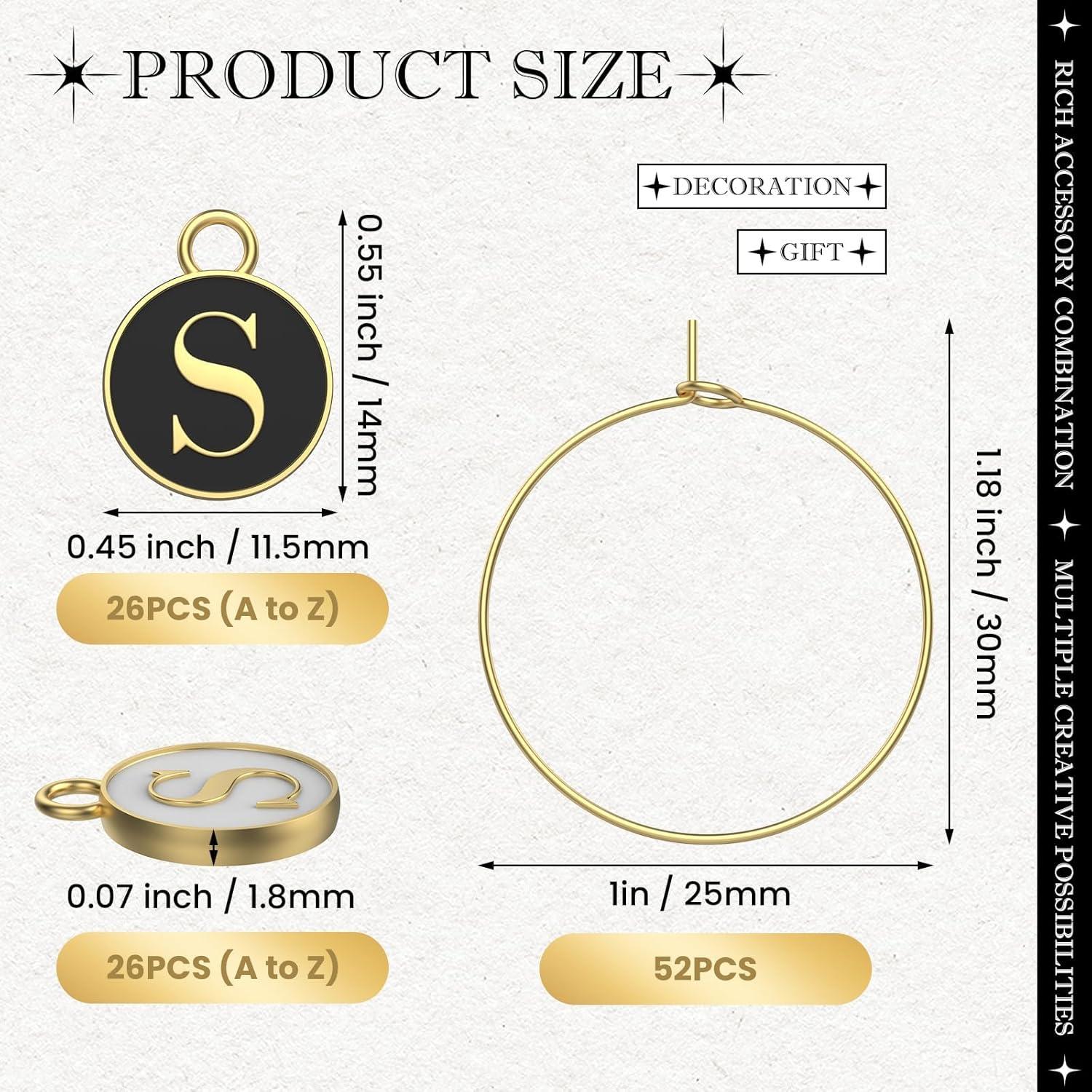Encantos para Copas de Vino MARRTEUM - 52 Anillos y Cuentas
