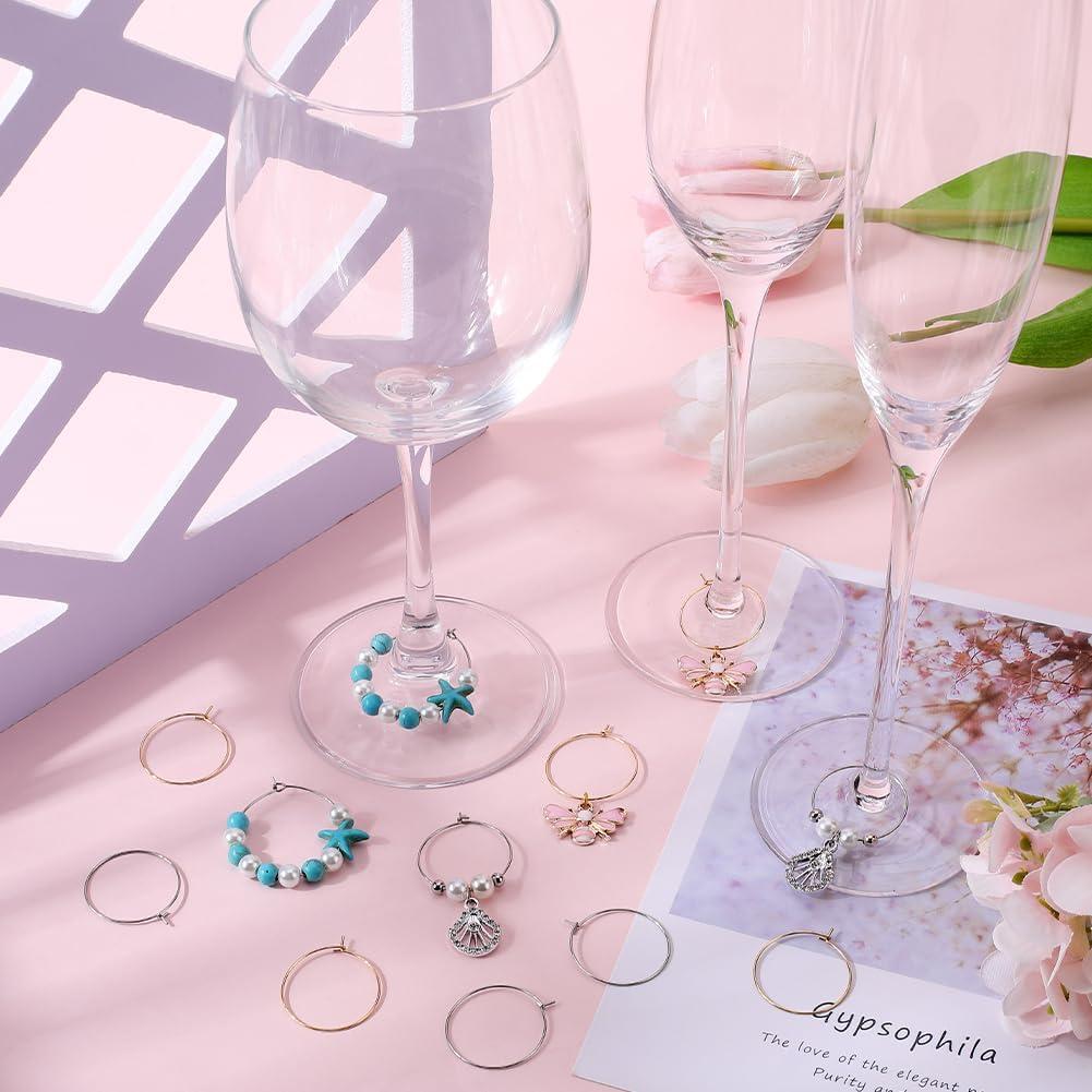 Aros de Pendientes Abiertos SUNNYCLUE 160Pcs 18K Oro 25mm