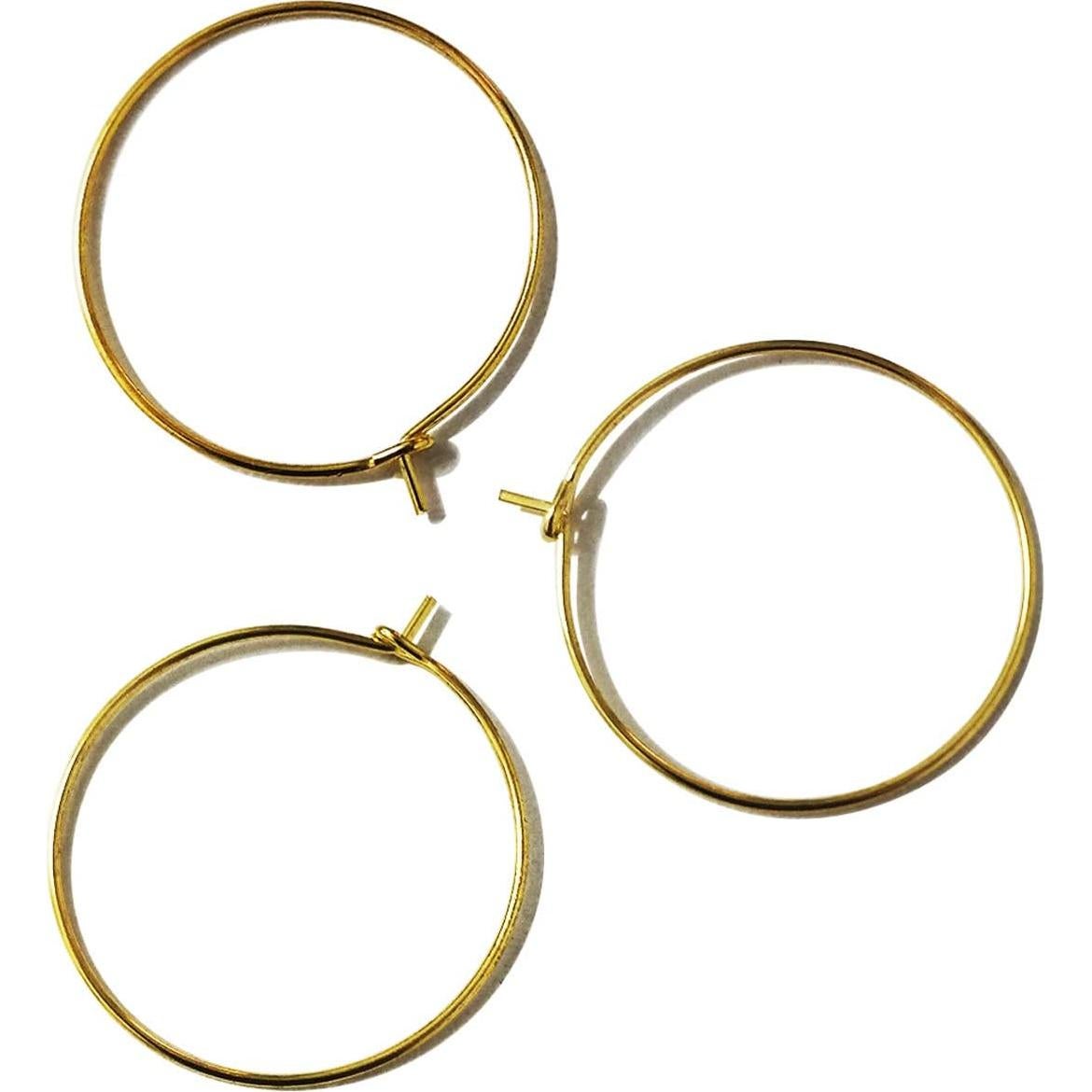 Anillos de encanto chapados en oro TTSAM para copas de vino - 100 piezas