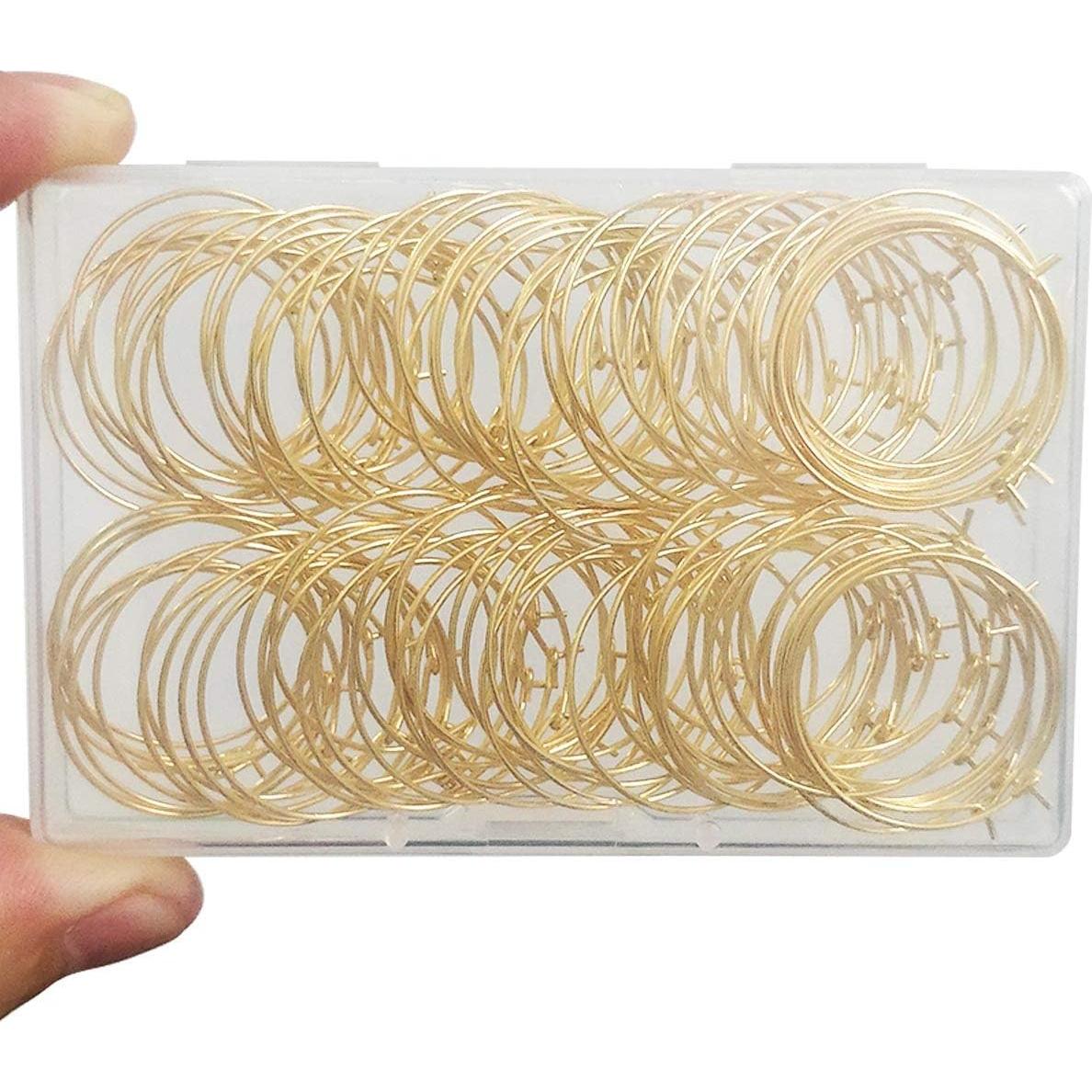 Anillos de encanto chapados en oro TTSAM para copas de vino - 100 piezas