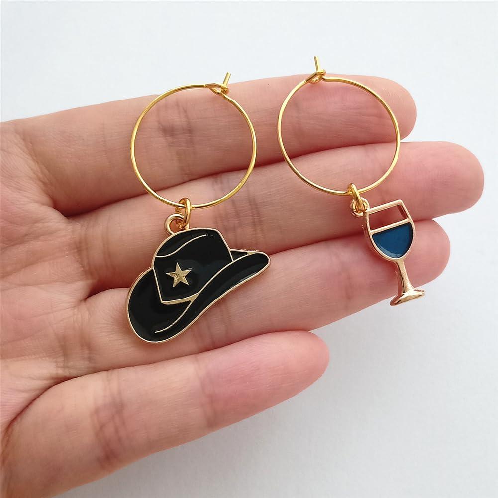 Set de 4 Marcadores de Vino Botas y Sombrero Aleación