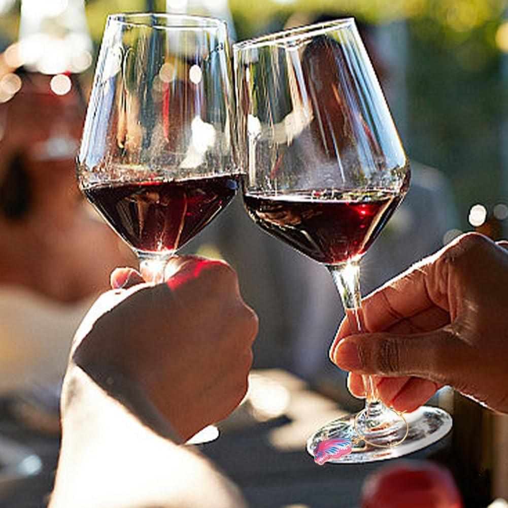 PLIGREAT 32 Encantos Coloridos para Copas de Vino Mariposa