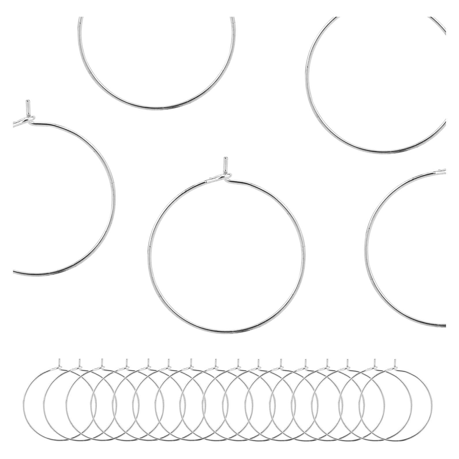 Anillos de Encanto para Copas de Vino BEADNOVA 120pcs 25mm Plateados