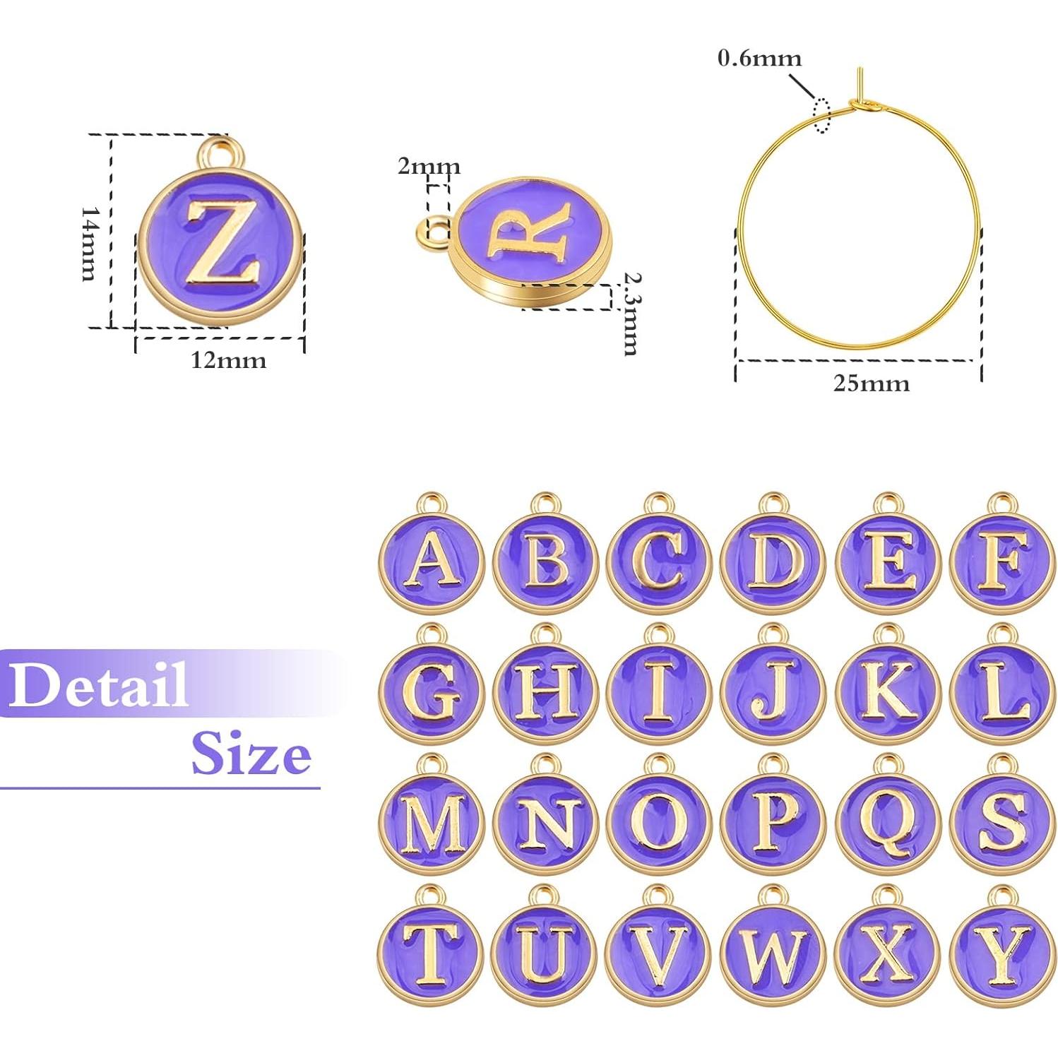 Encantos de Alfabeto Aylifu para Copas de Vino - 52 Piezas